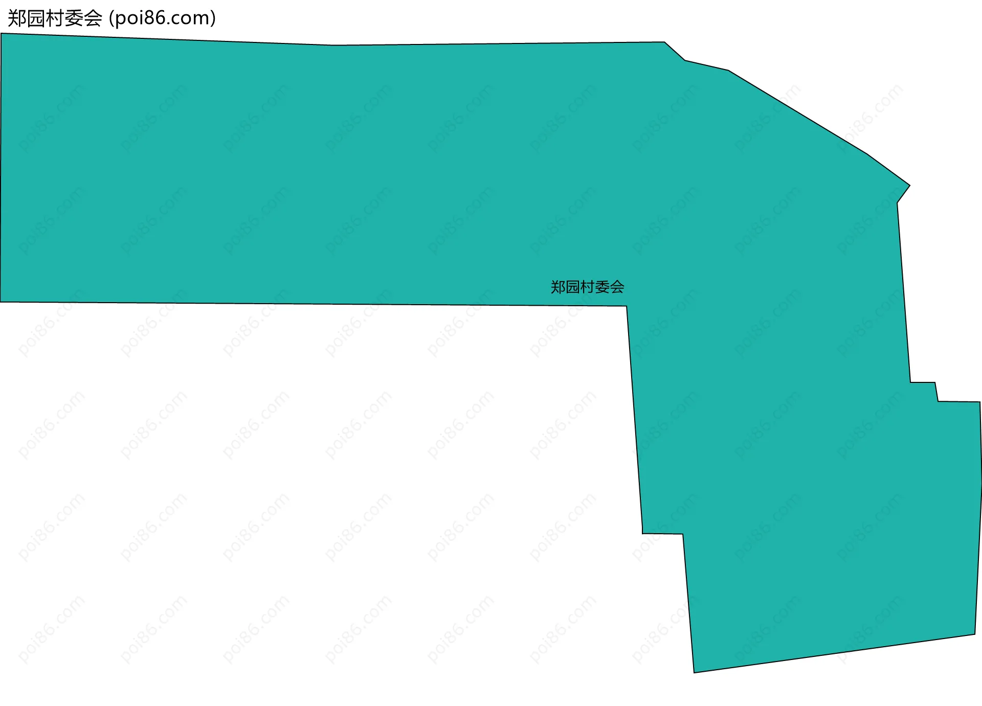 郑园村委会边界地图