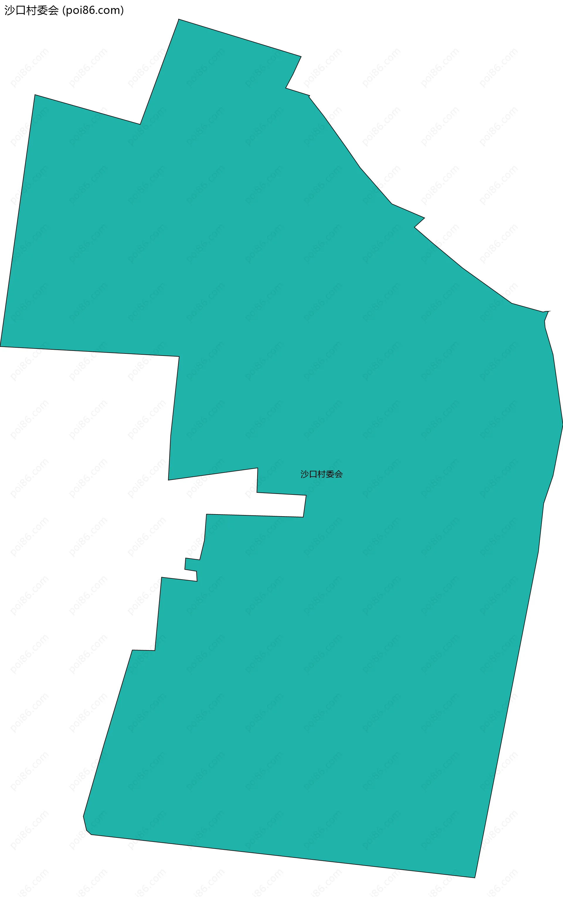 沙口村委会边界地图