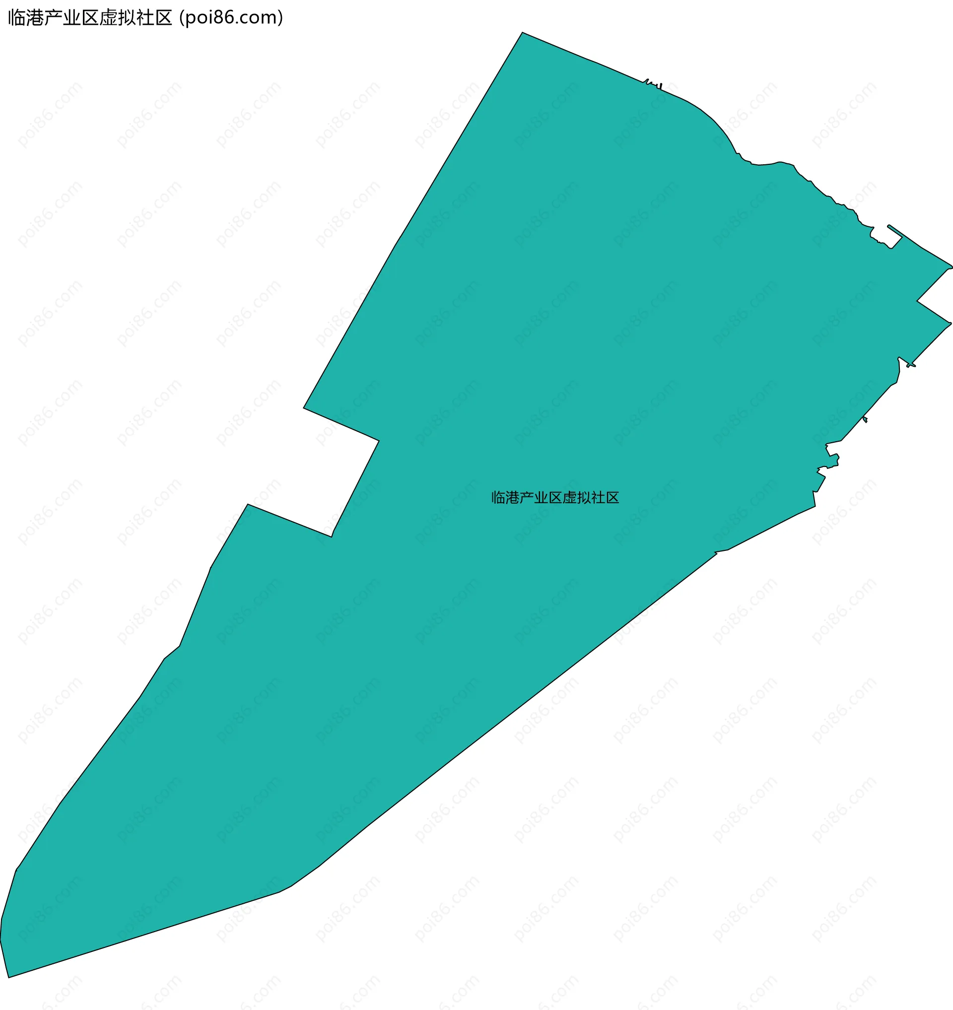 临港产业区虚拟社区边界地图