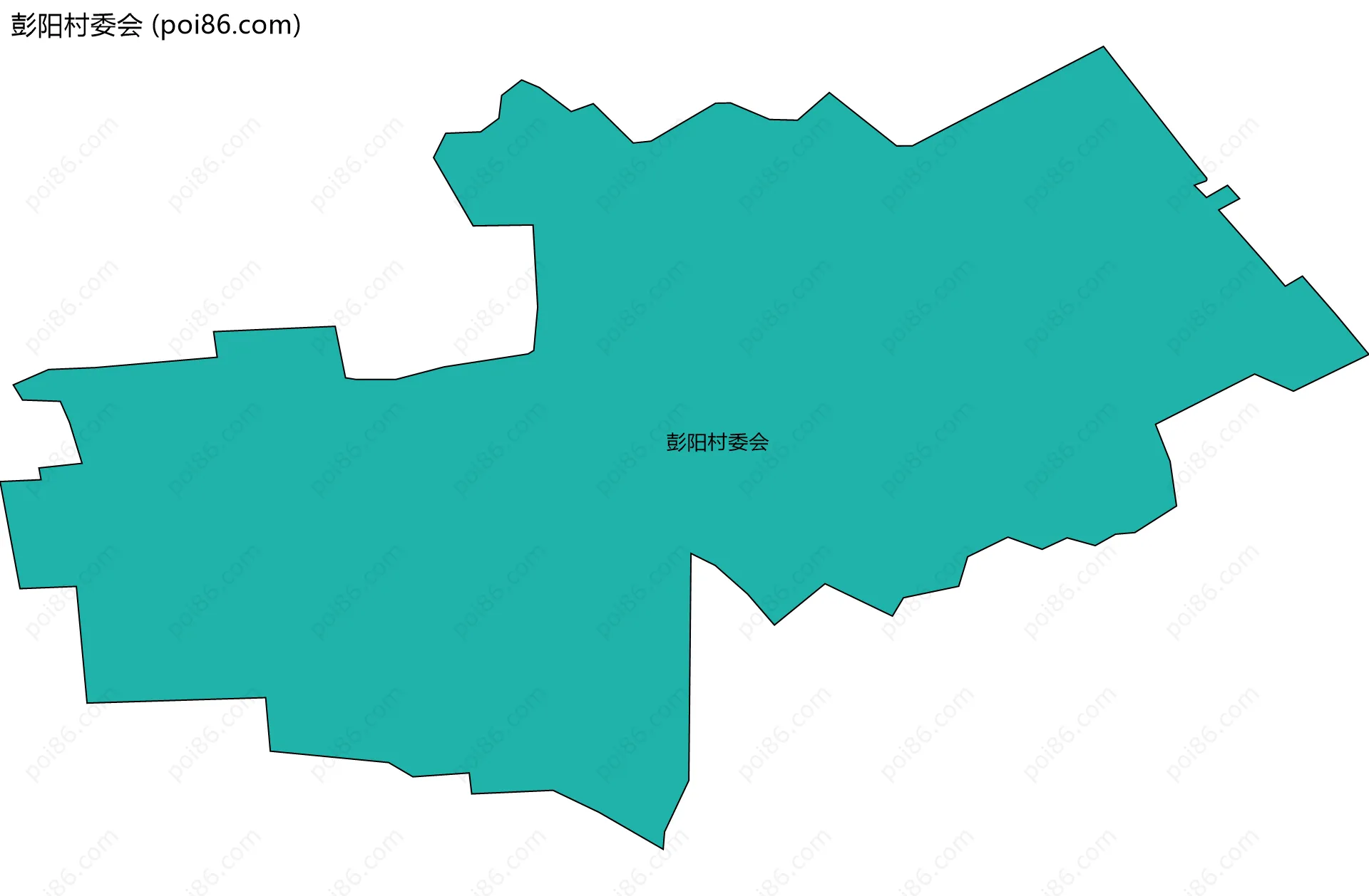 彭阳村委会边界地图