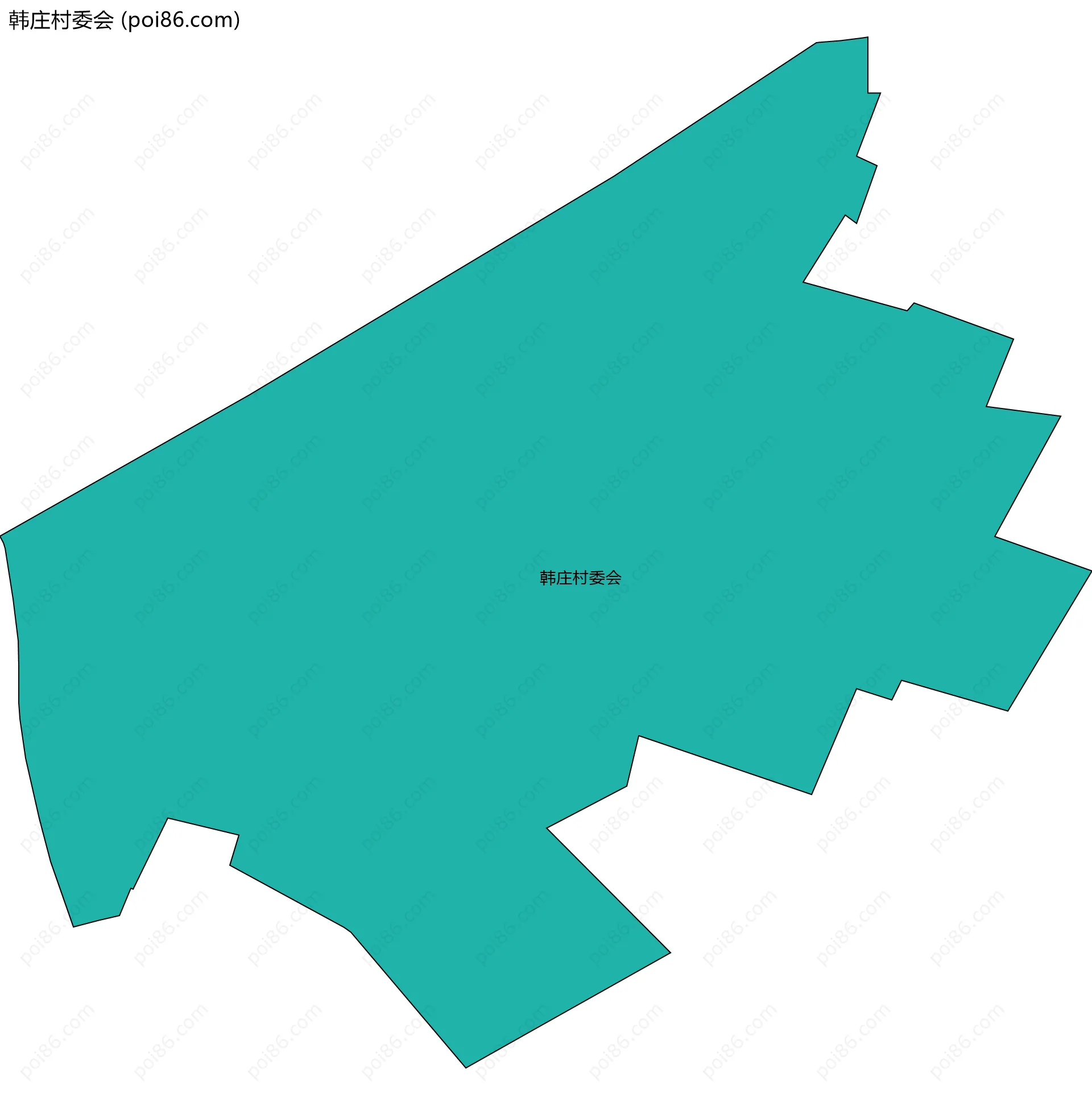 韩庄村委会边界地图