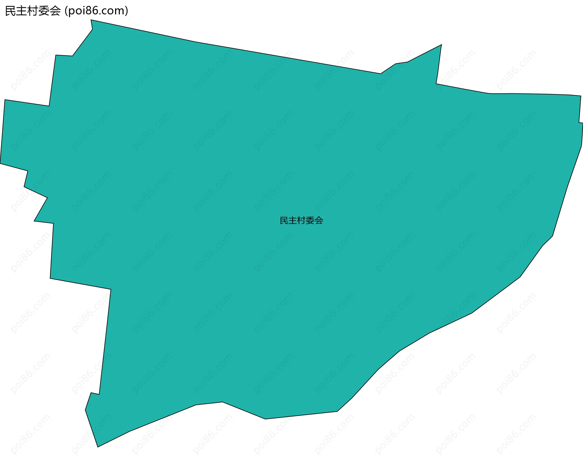 民主村委会边界地图