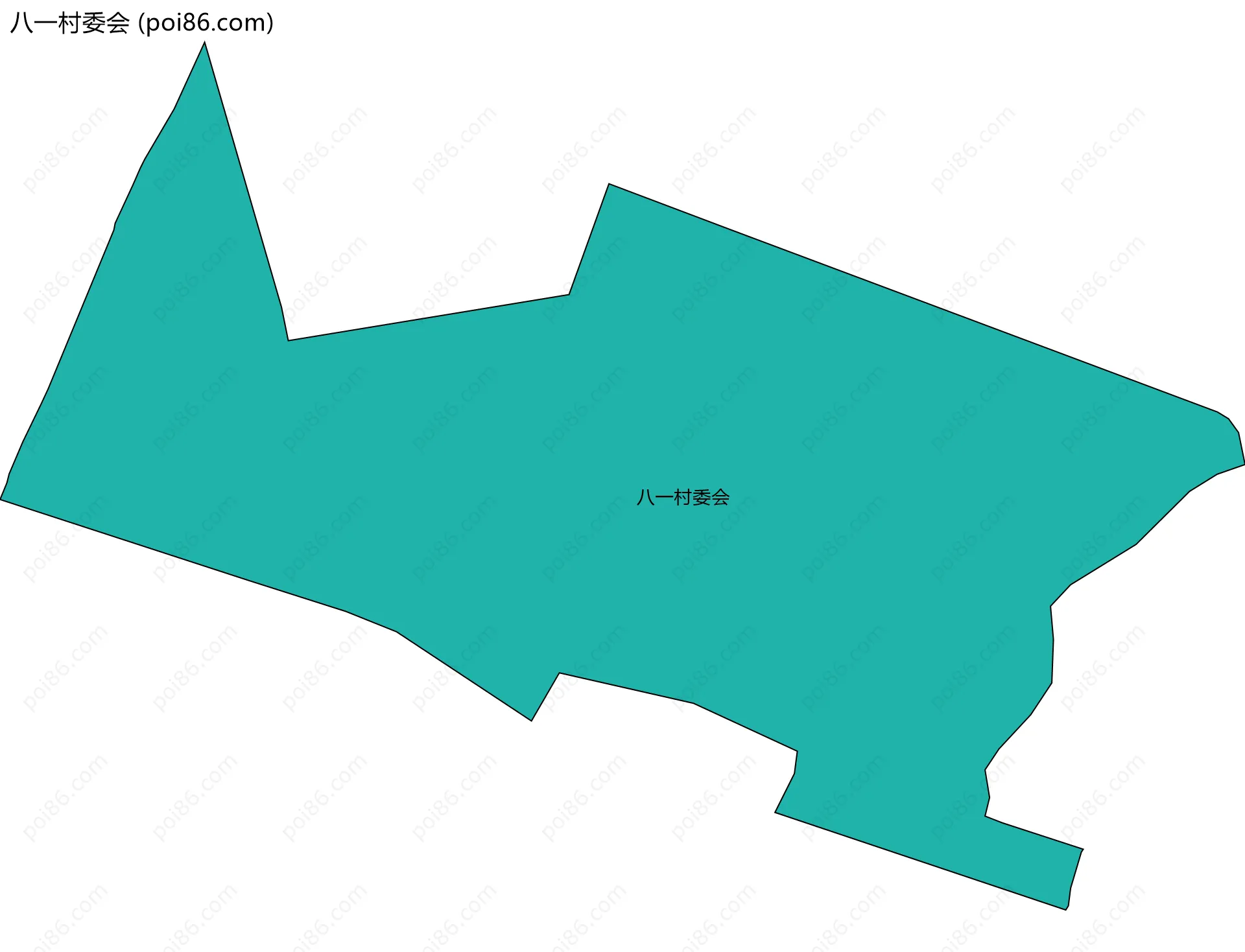 八一村委会边界地图