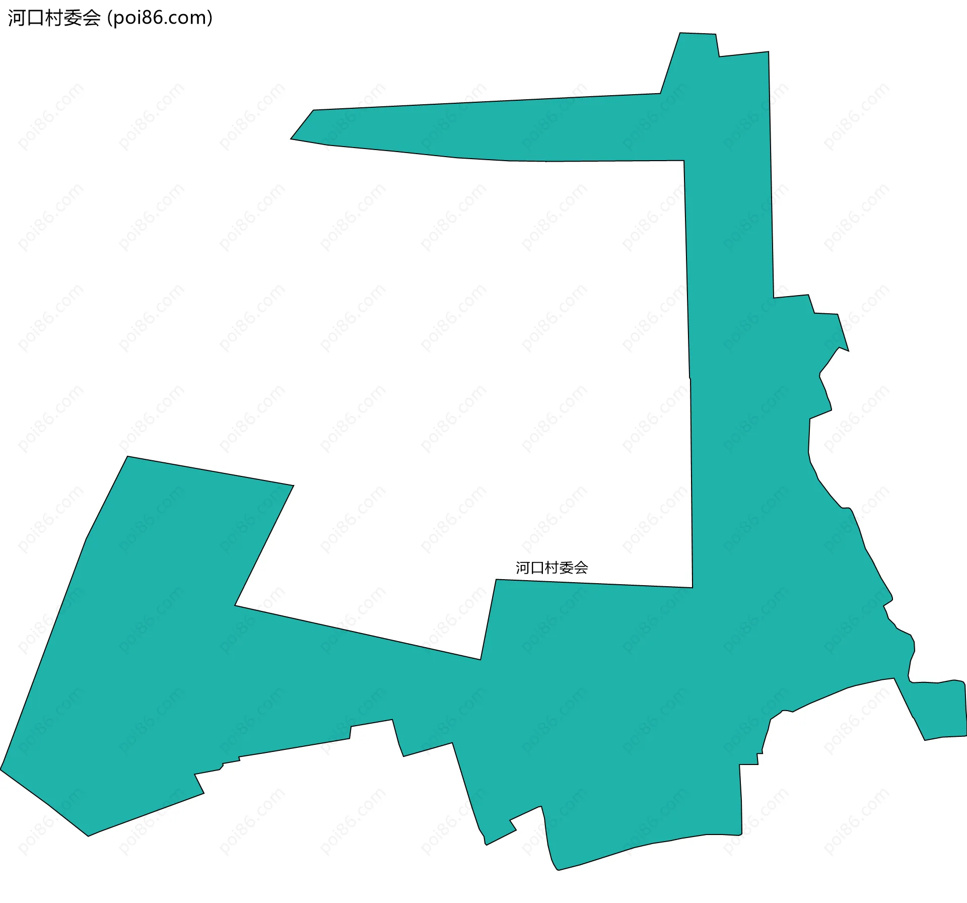 河口村委会边界地图
