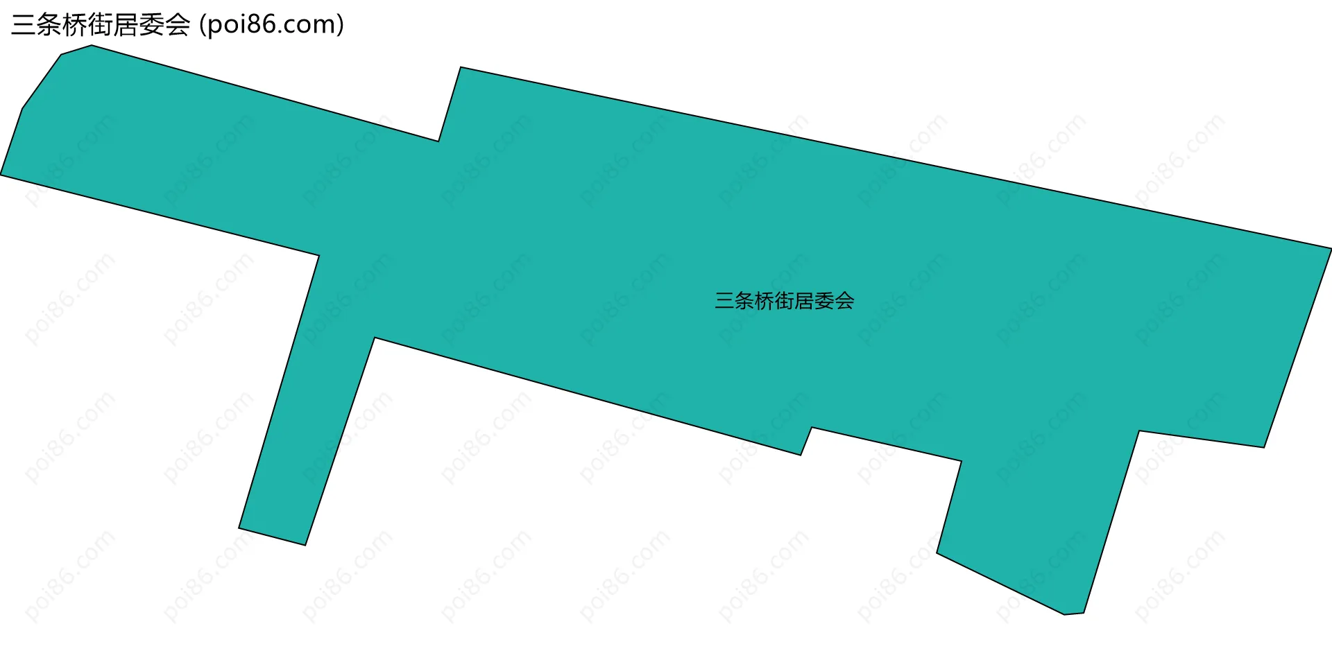 三条桥街居委会边界地图