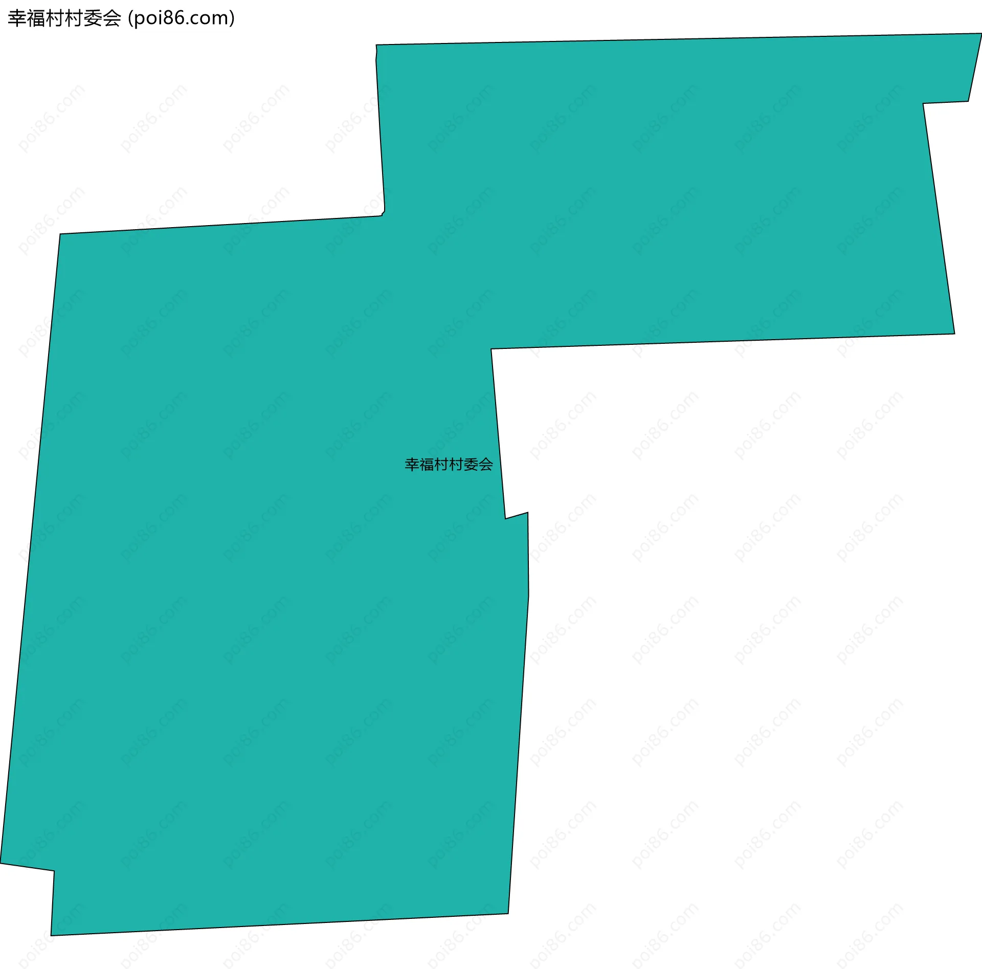 幸福村村委会边界地图
