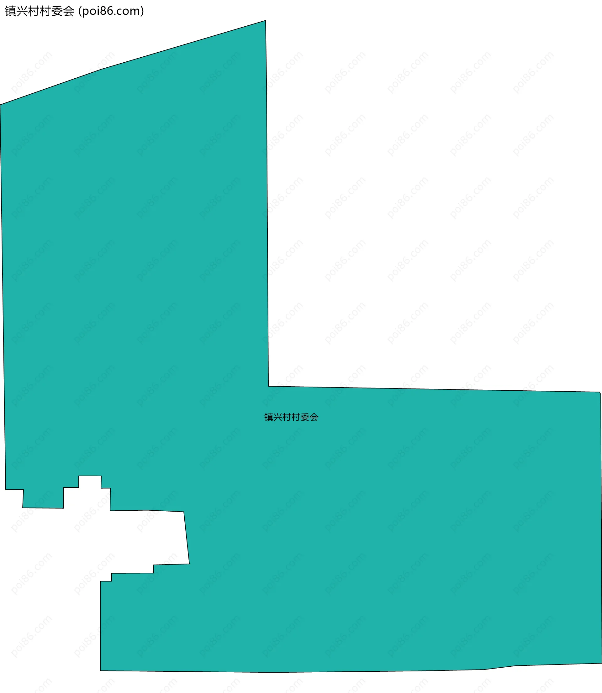 镇兴村村委会边界地图
