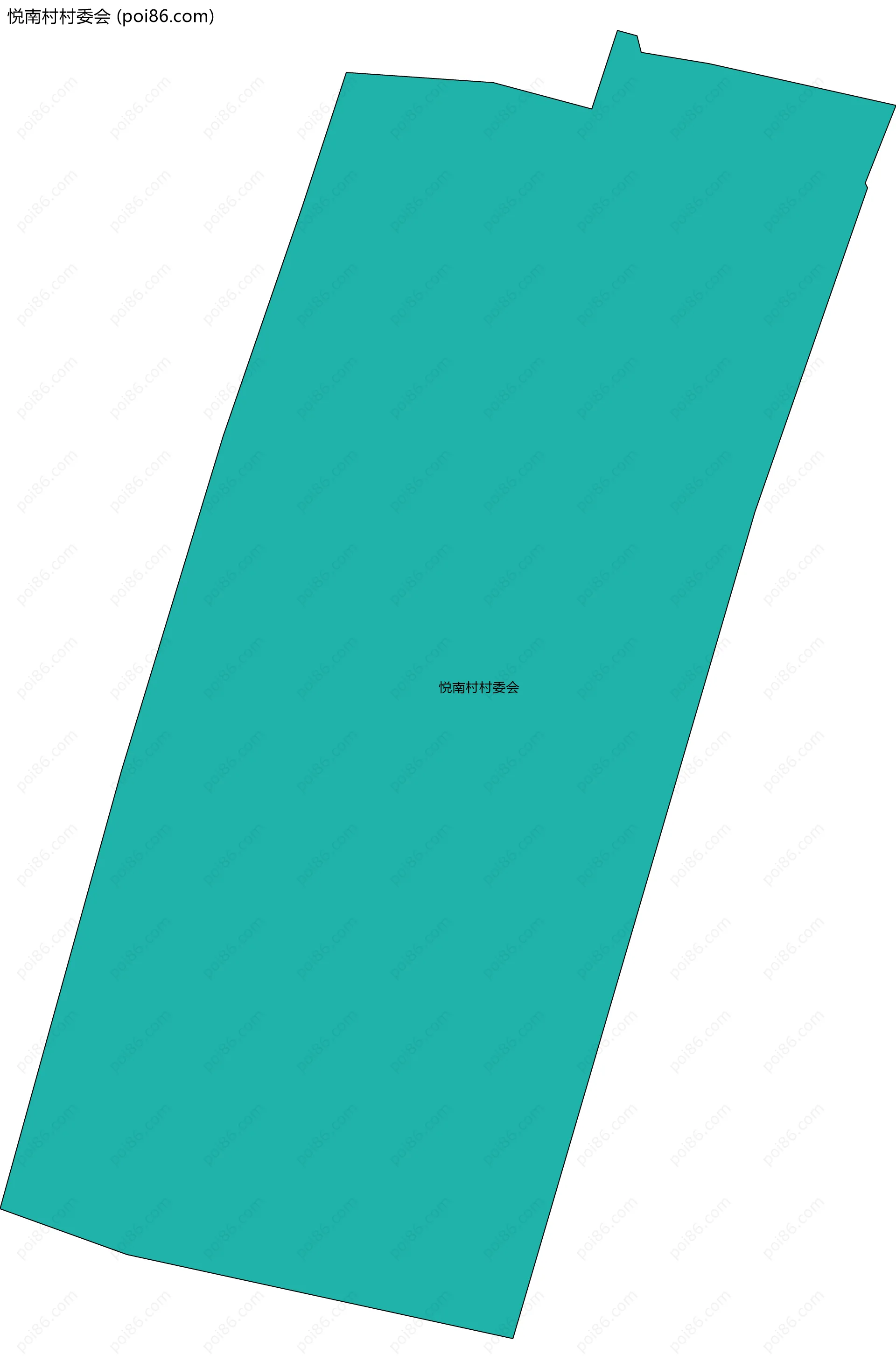 悦南村村委会边界地图