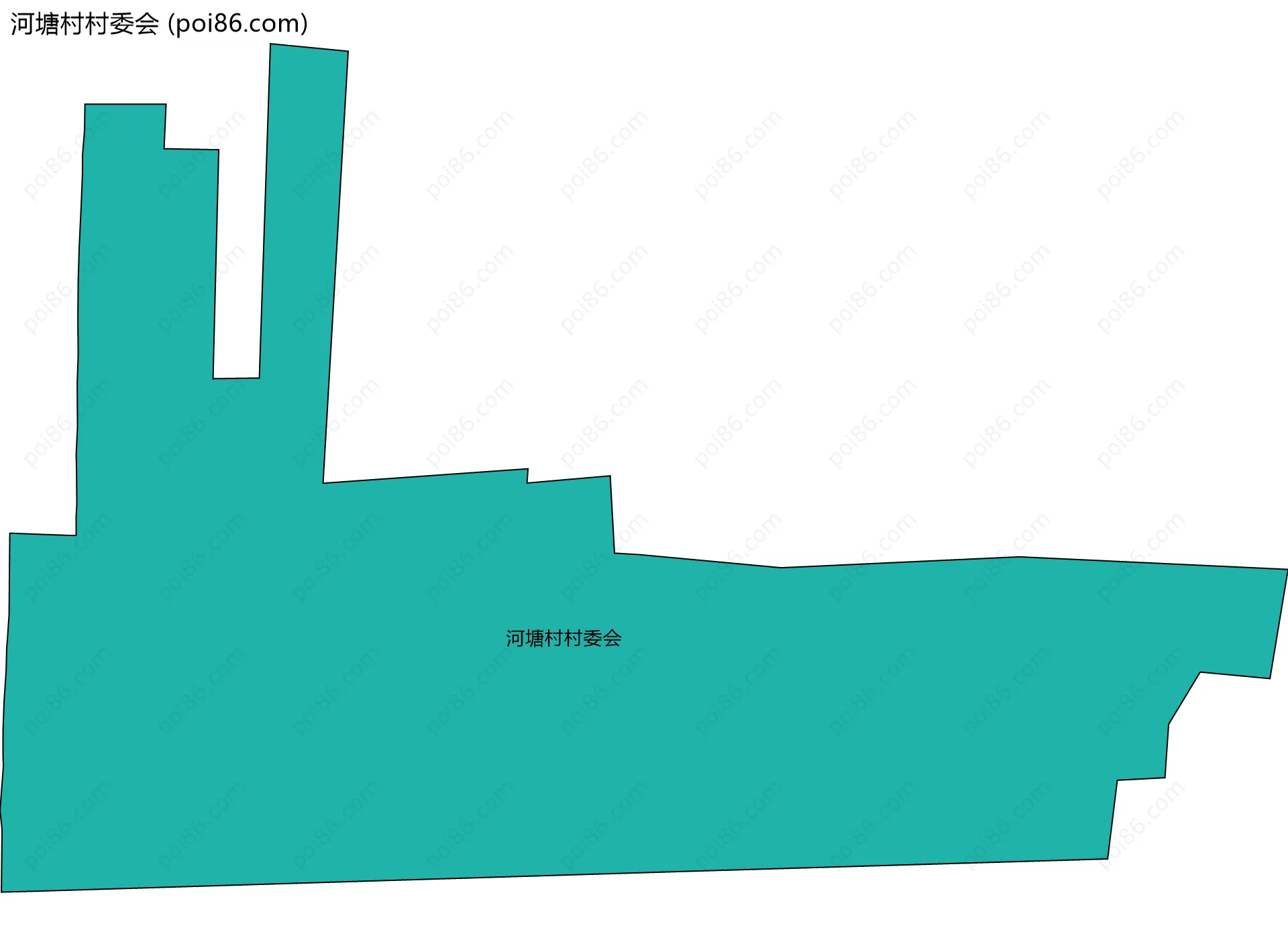 河塘村村委会边界地图
