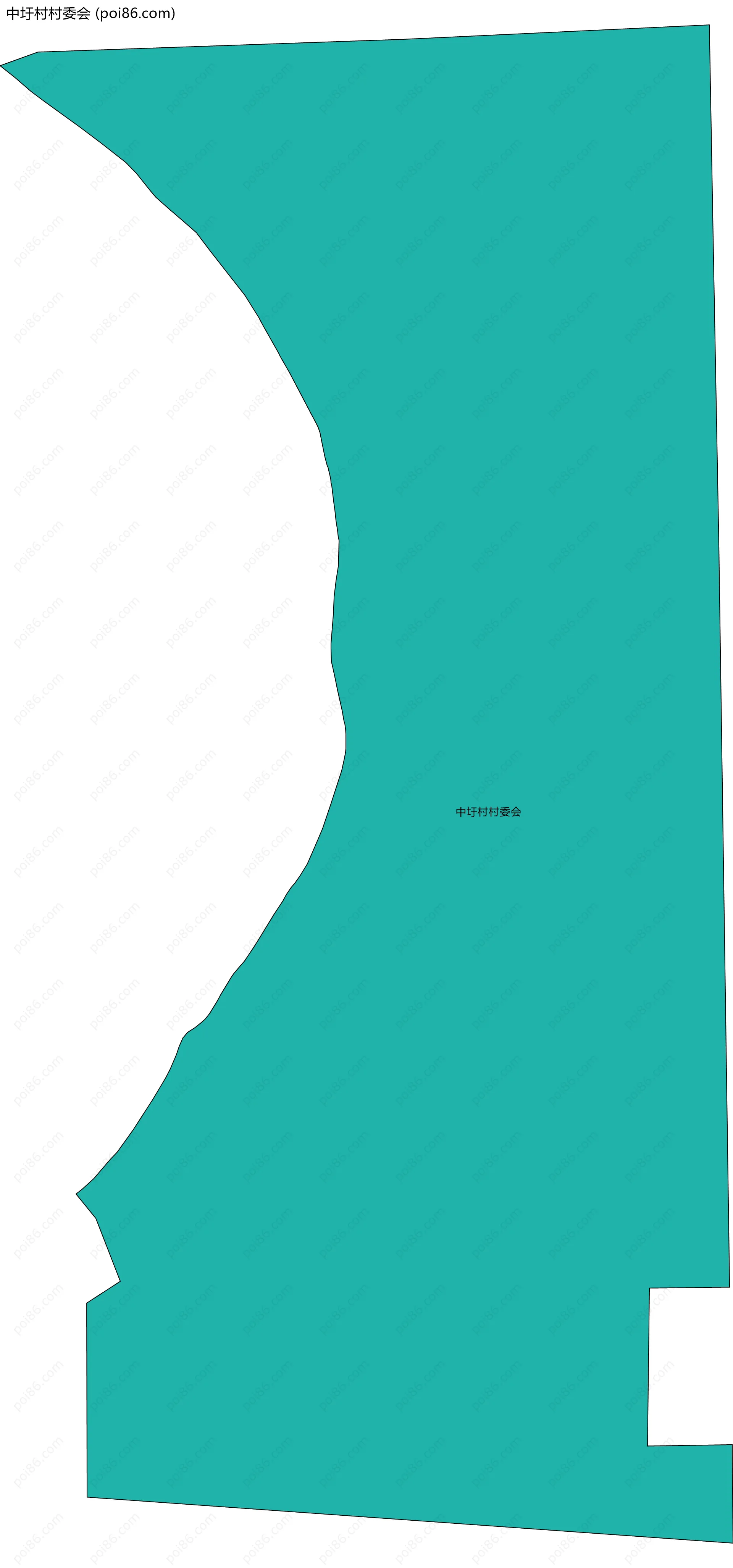 中圩村村委会边界地图