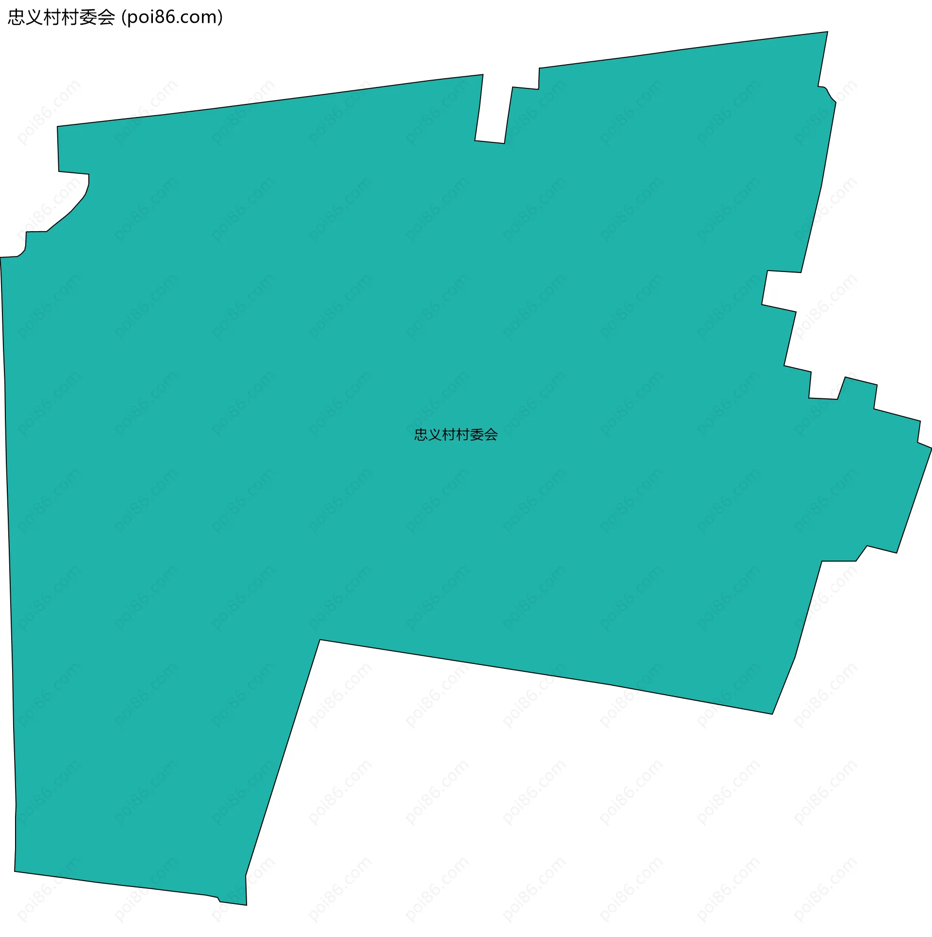 忠义村村委会边界地图