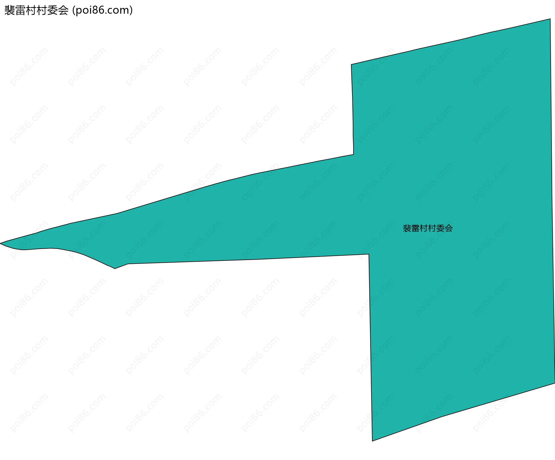 裴雷村村委会边界地图
