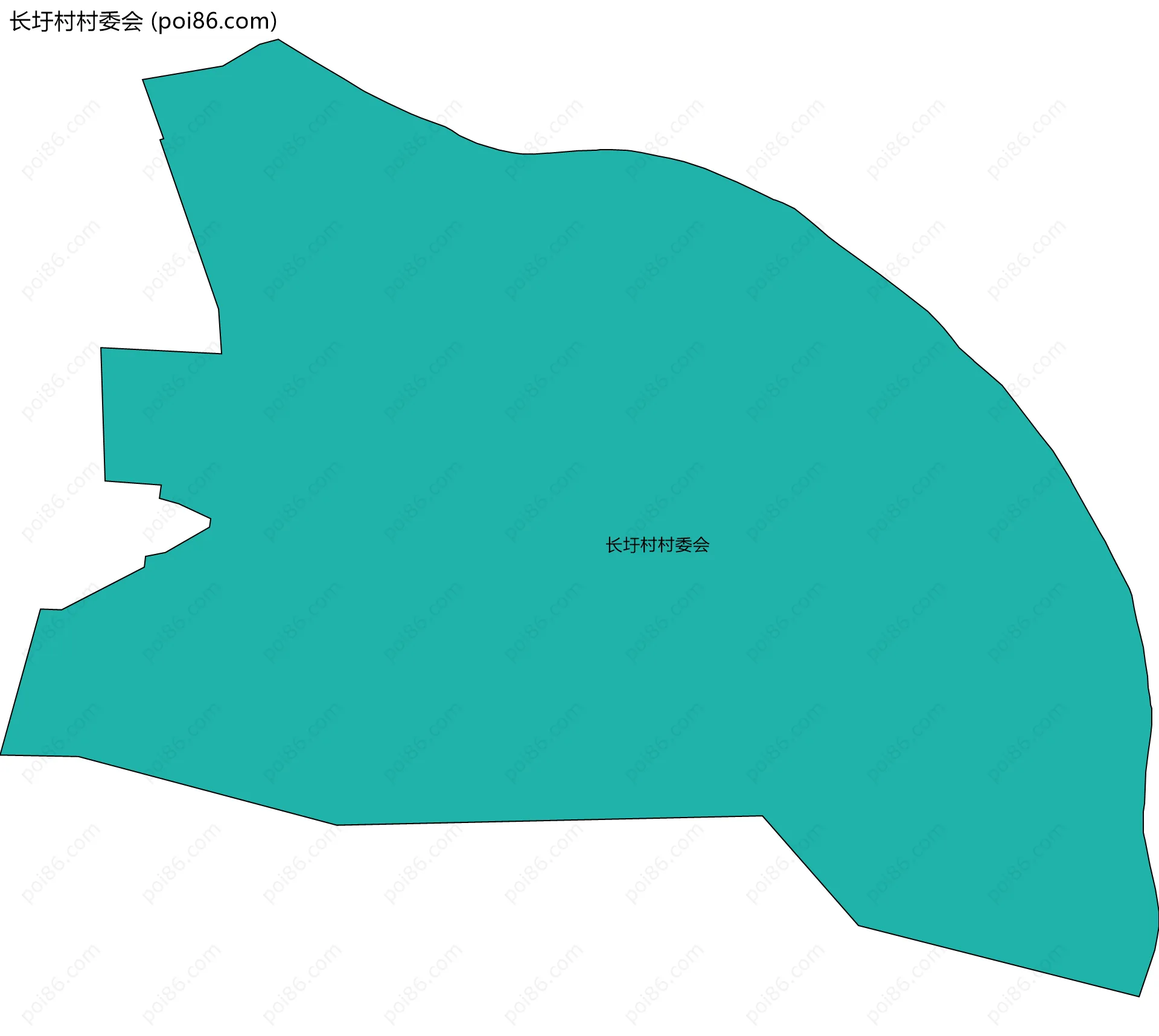 长圩村村委会边界地图