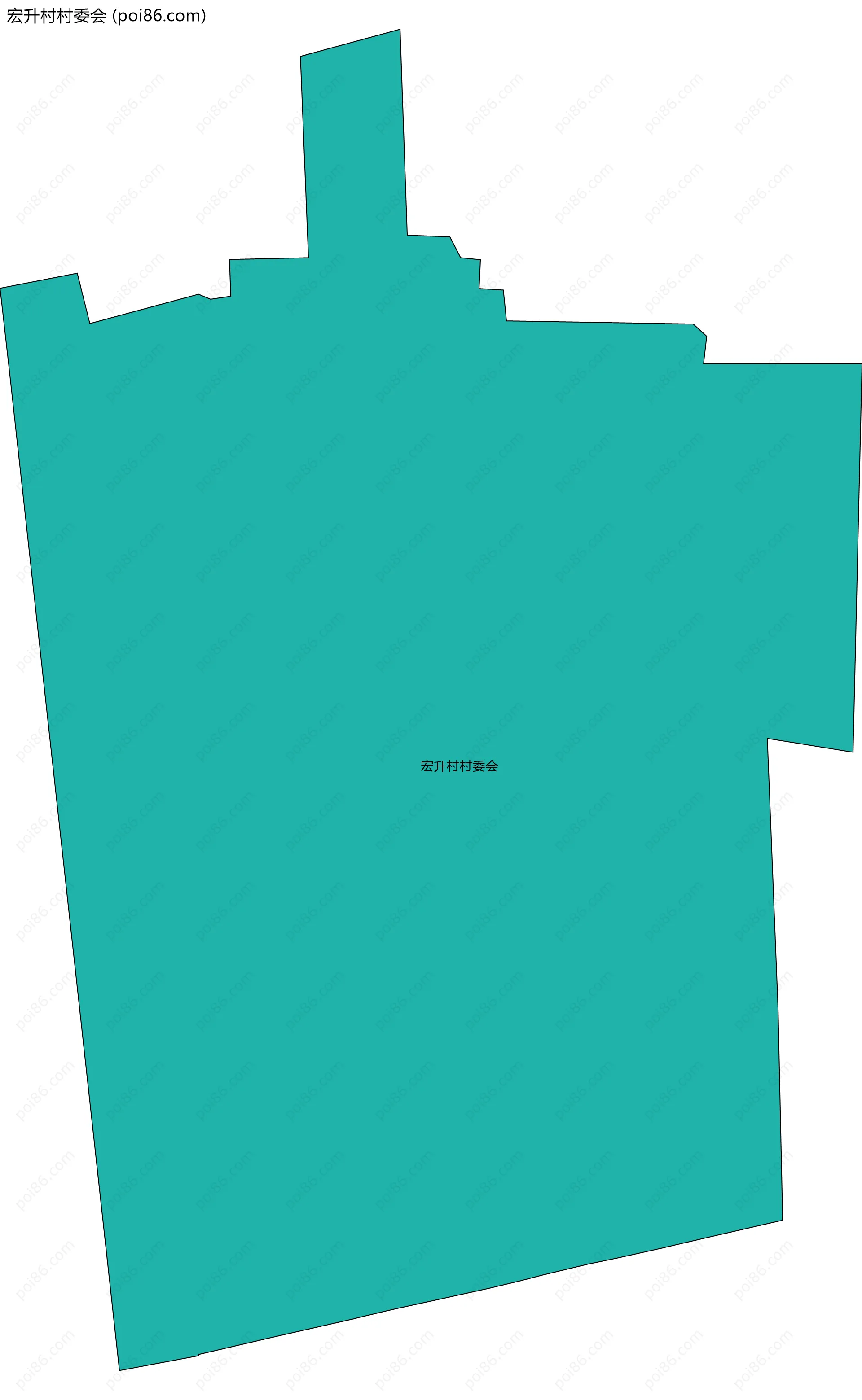 宏升村村委会边界地图