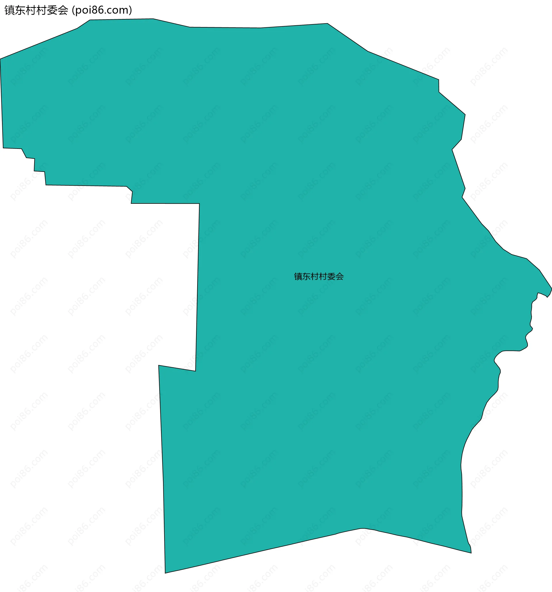镇东村村委会边界地图