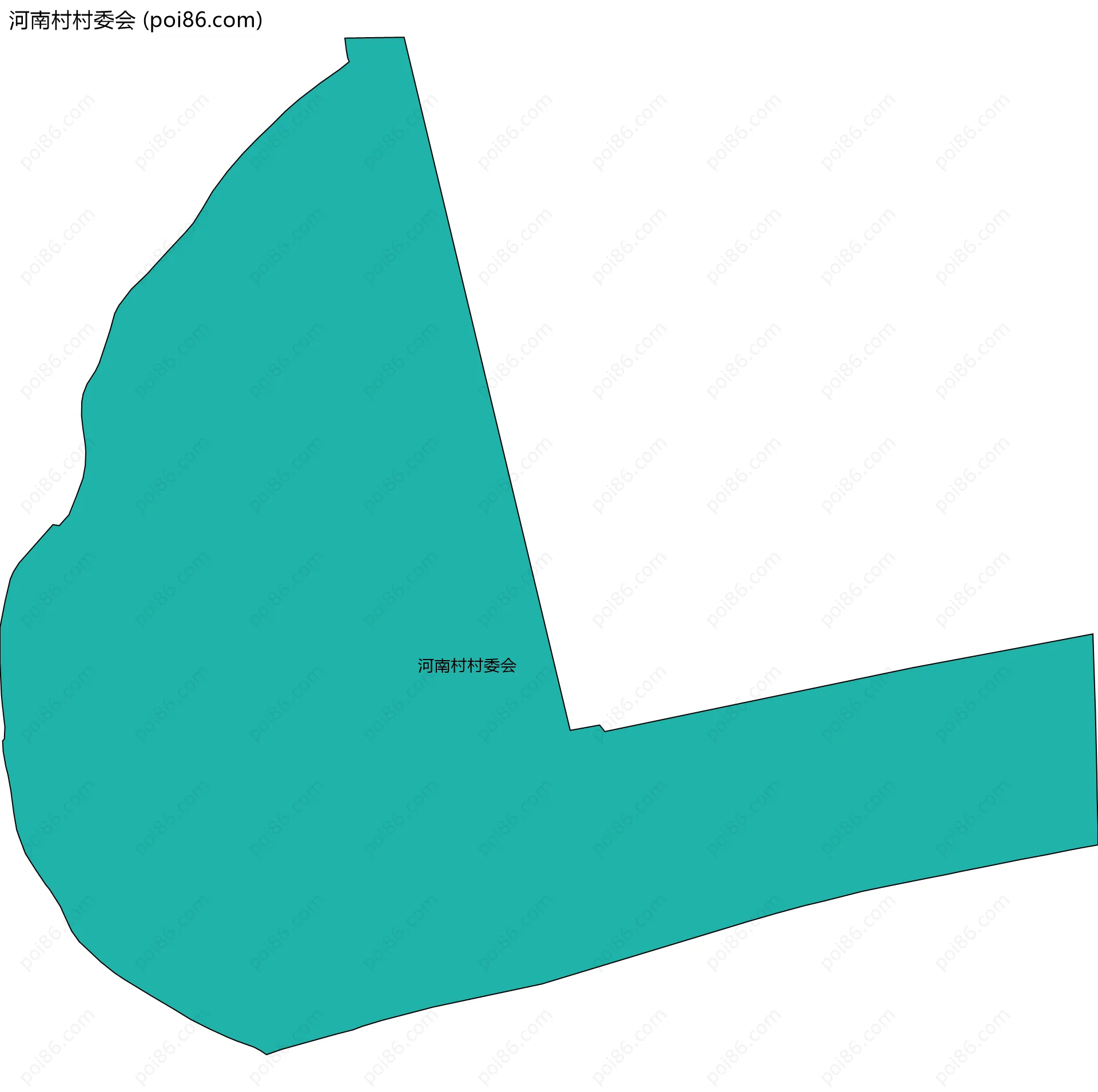 河南村村委会边界地图