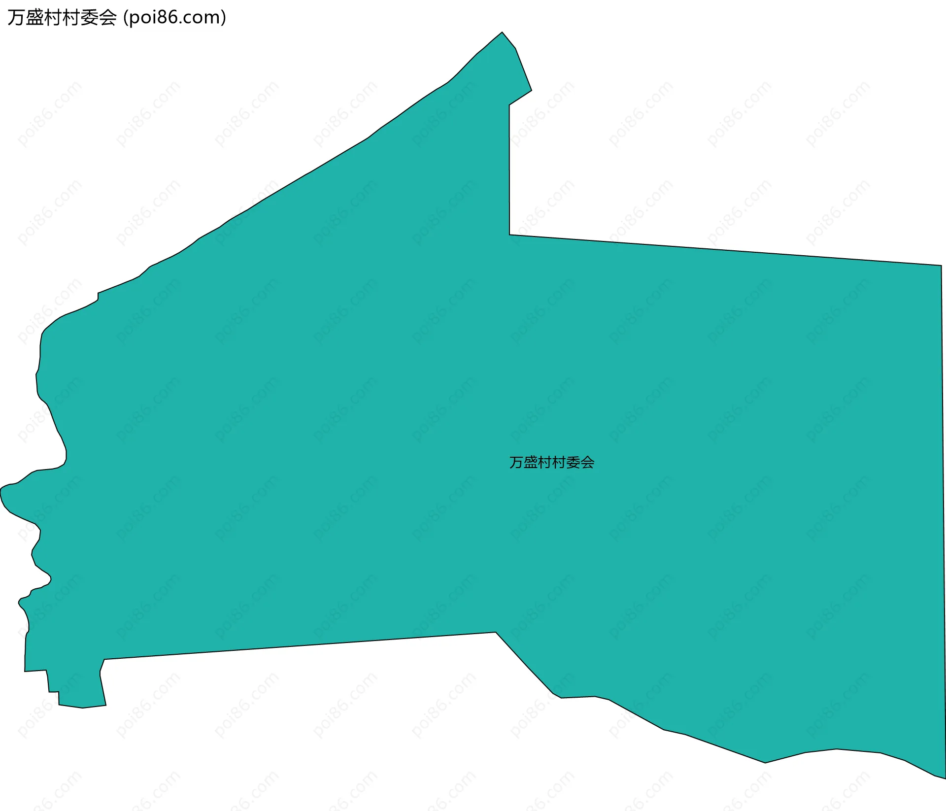 万盛村村委会边界地图