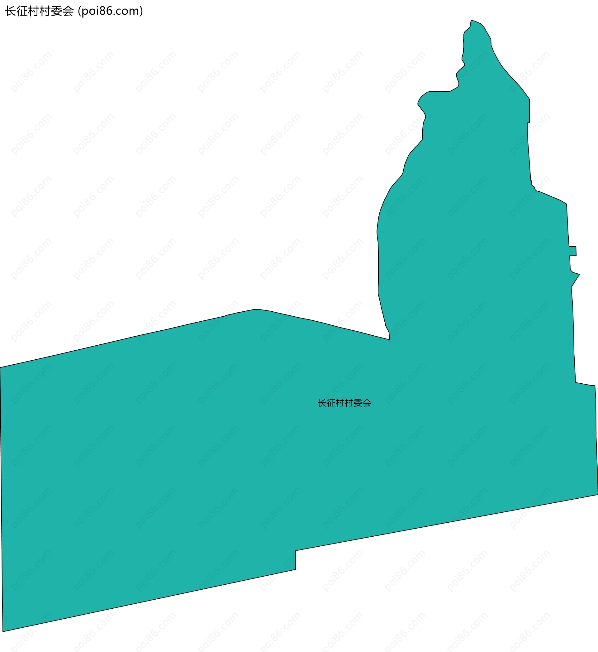 长征村村委会边界地图