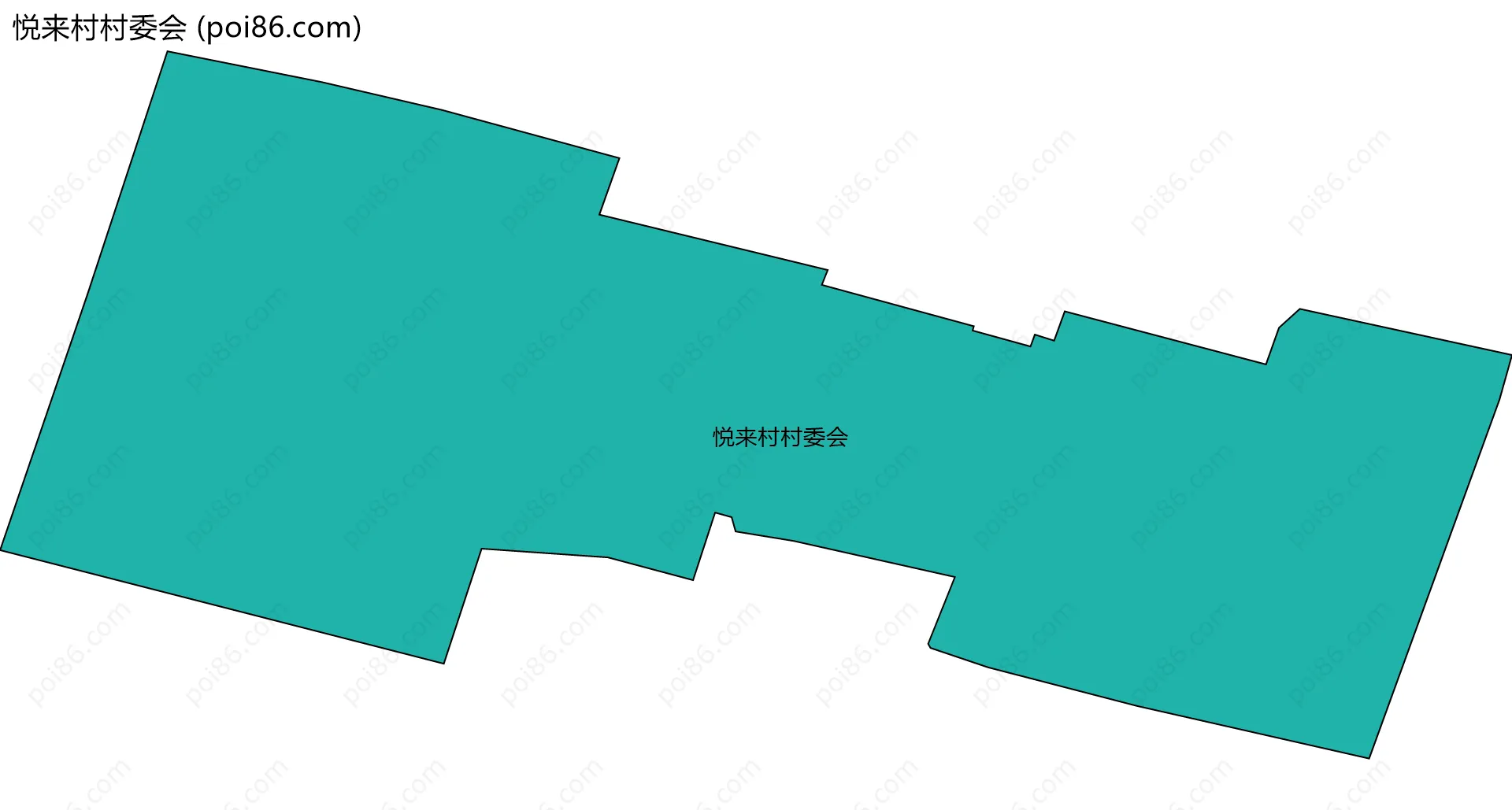 悦来村村委会边界地图