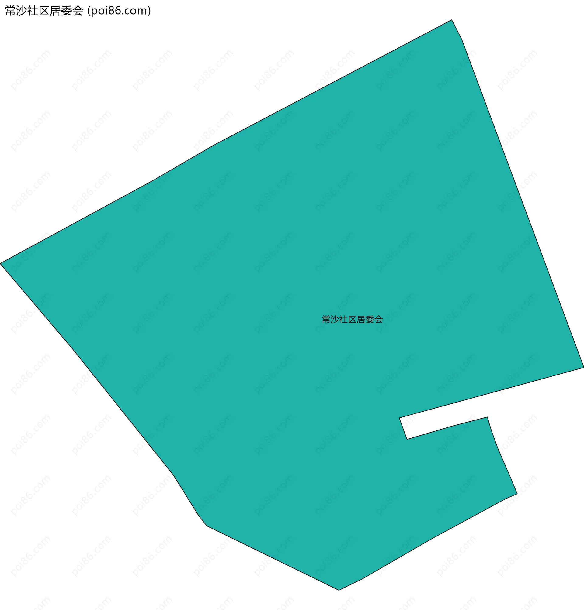 常沙社区居委会边界地图
