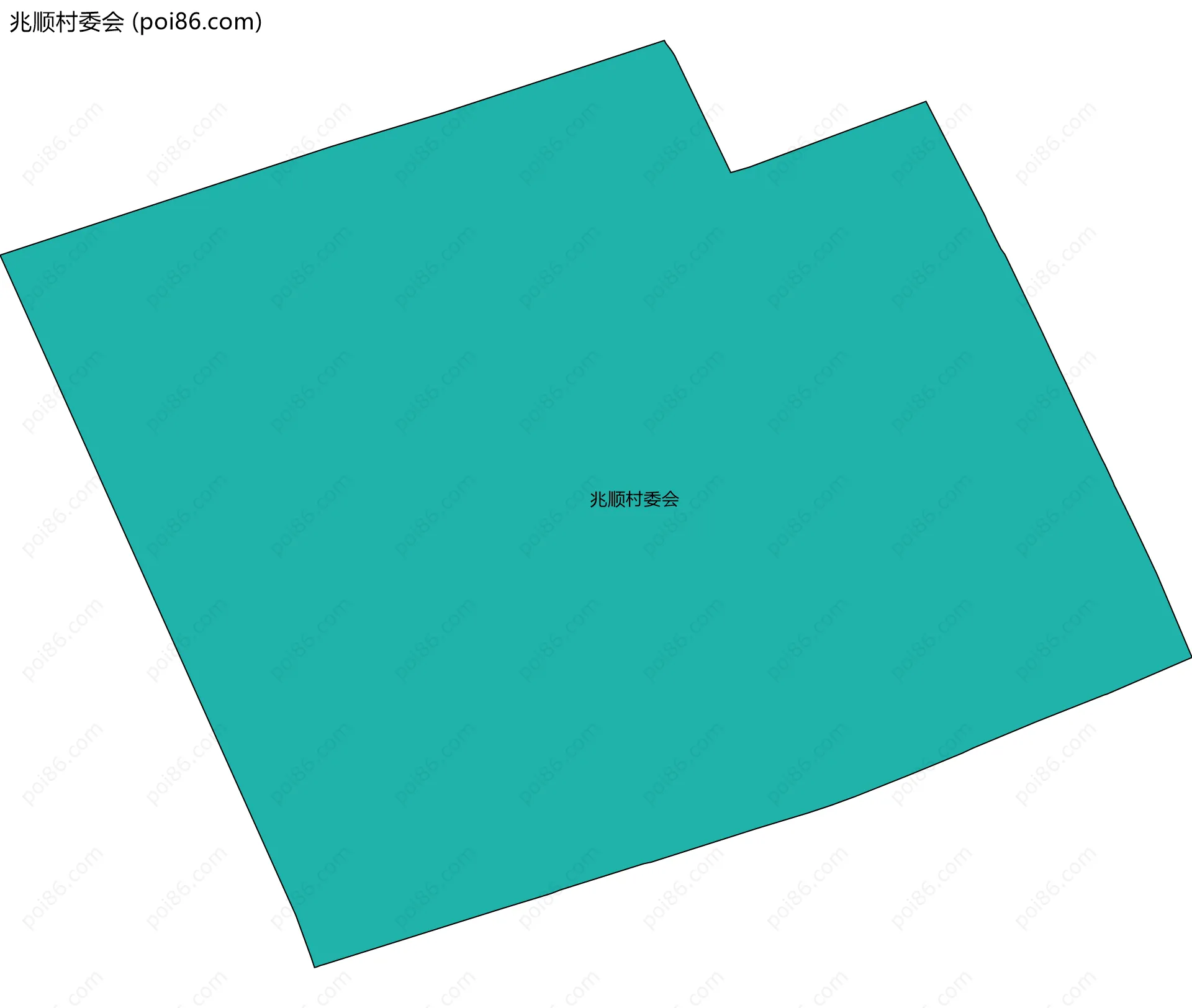 兆顺村委会边界地图