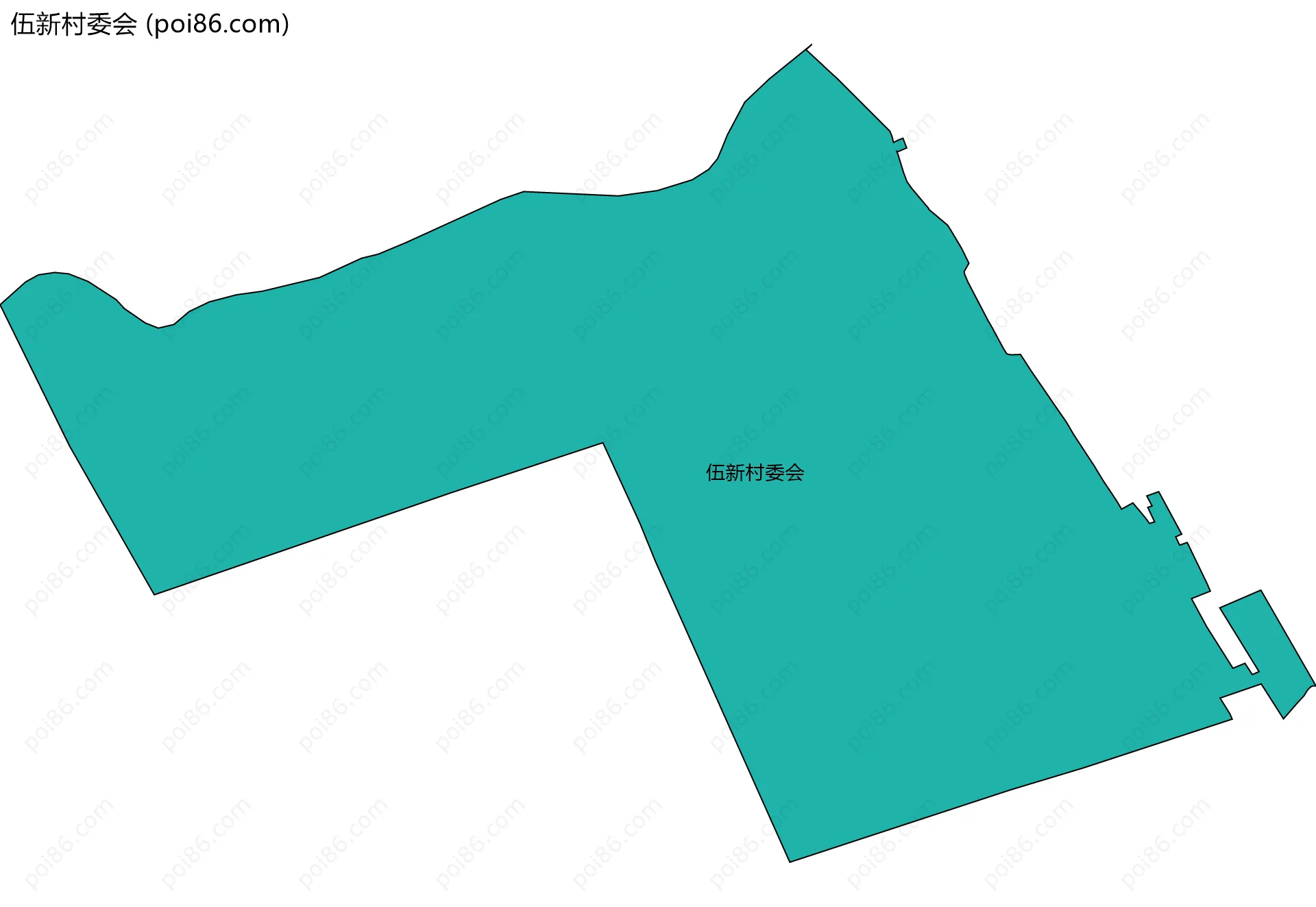 伍新村委会边界地图