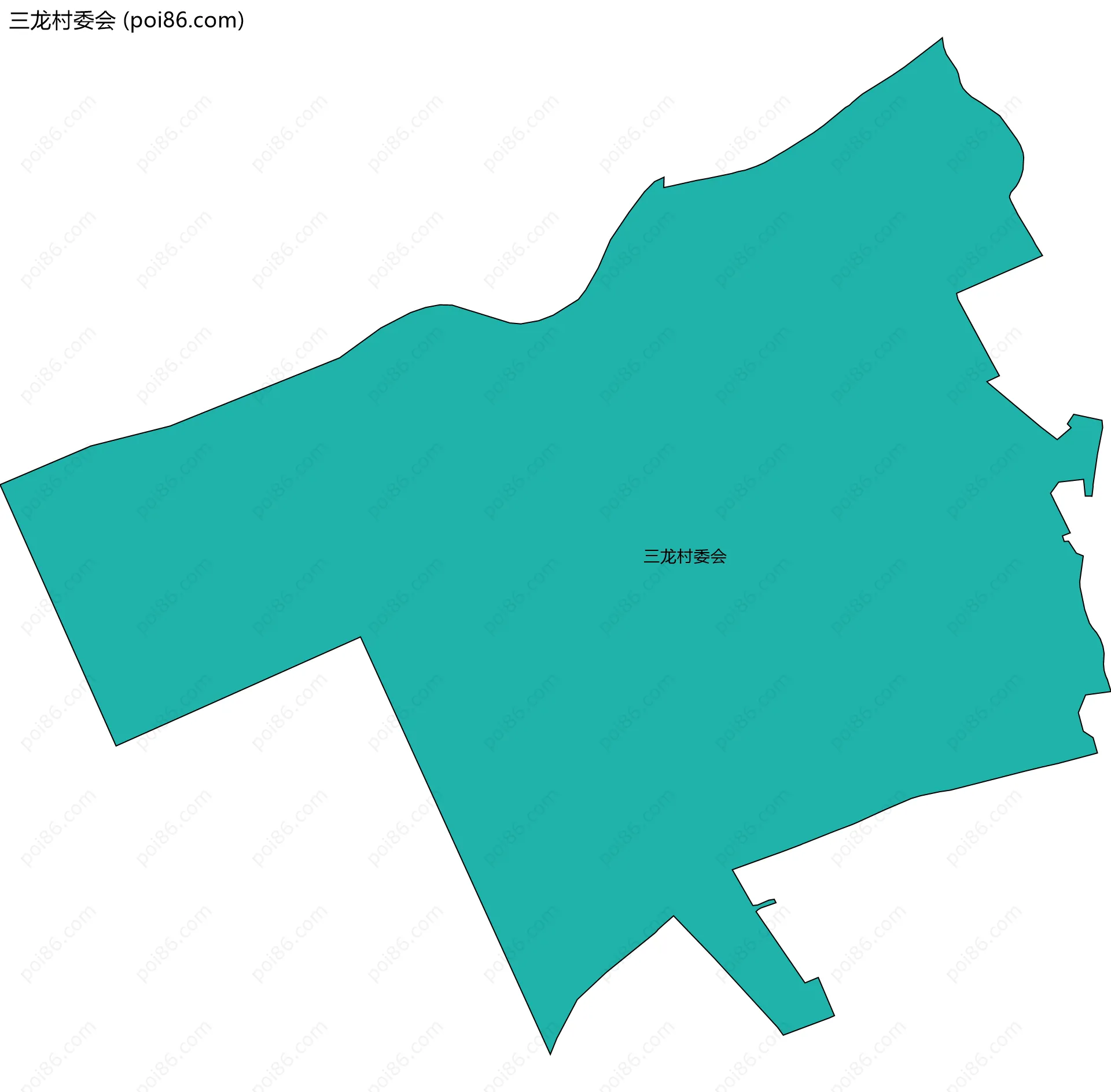 三龙村委会边界地图