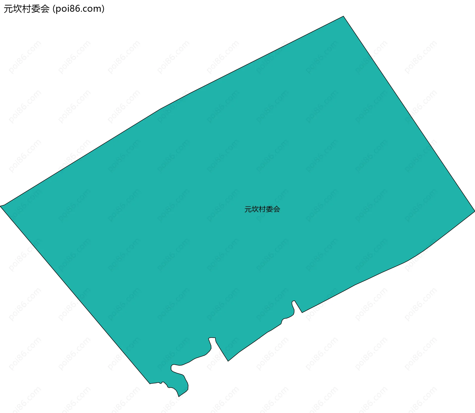 元坎村委会边界地图