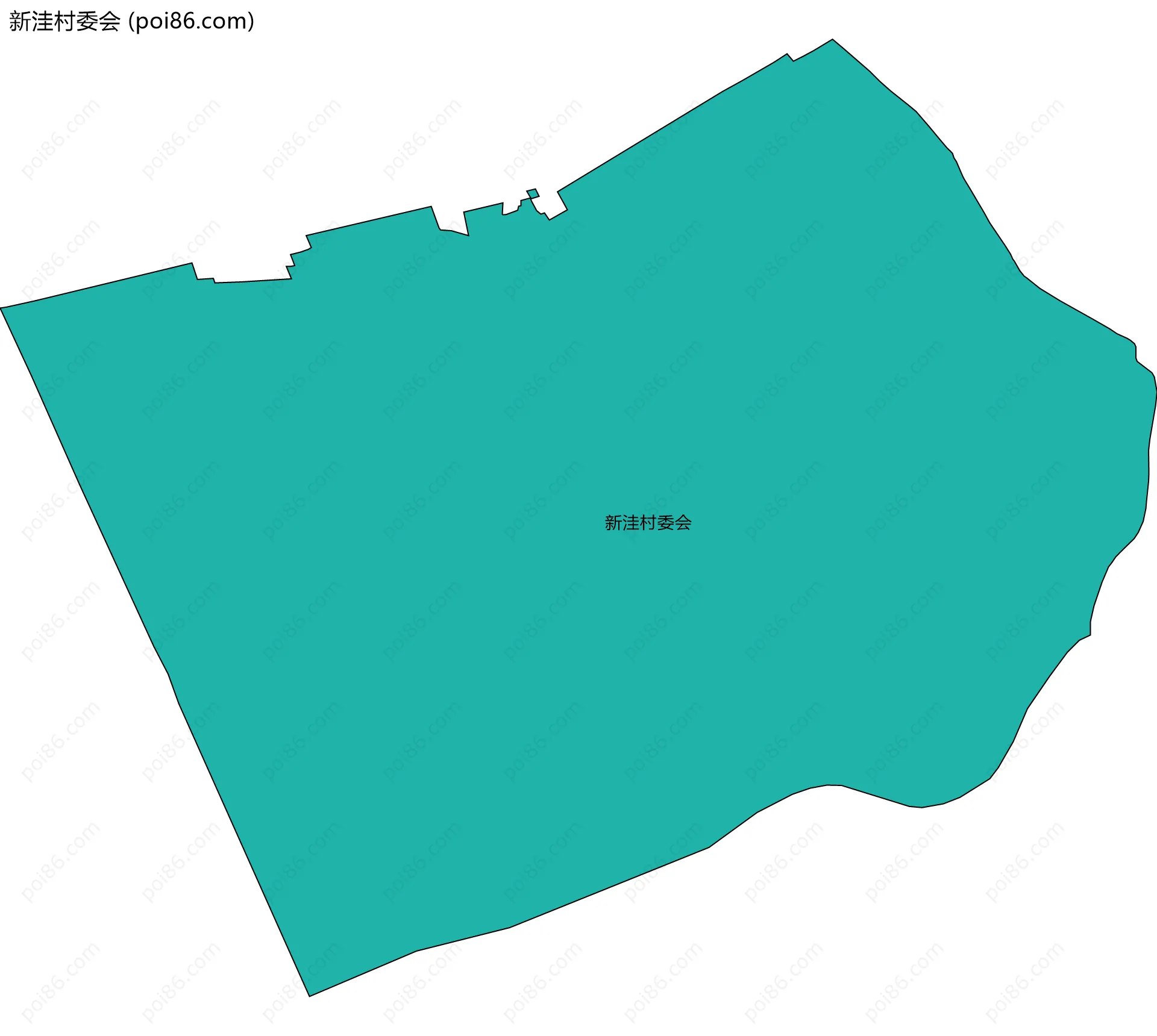 新洼村委会边界地图