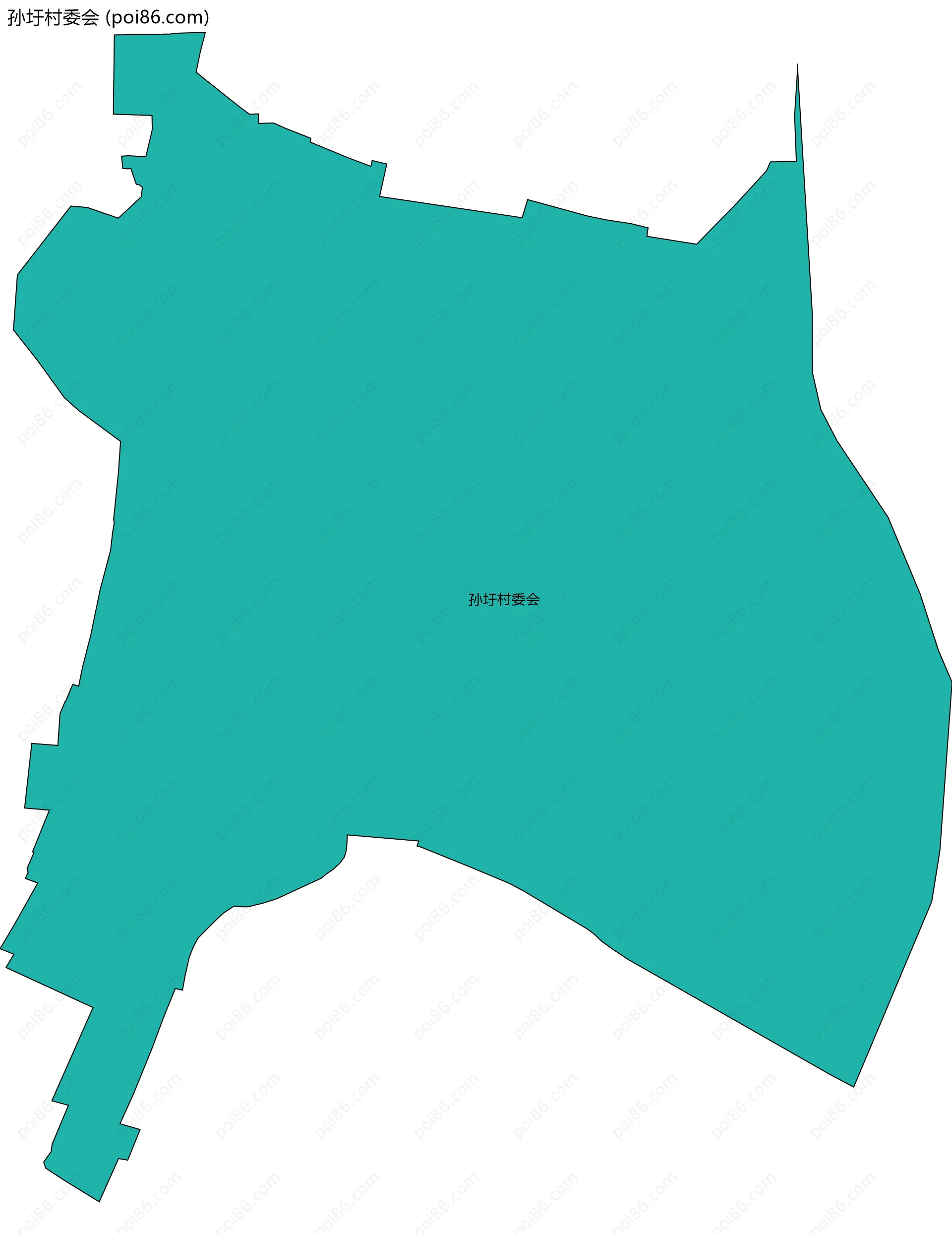 孙圩村委会边界地图