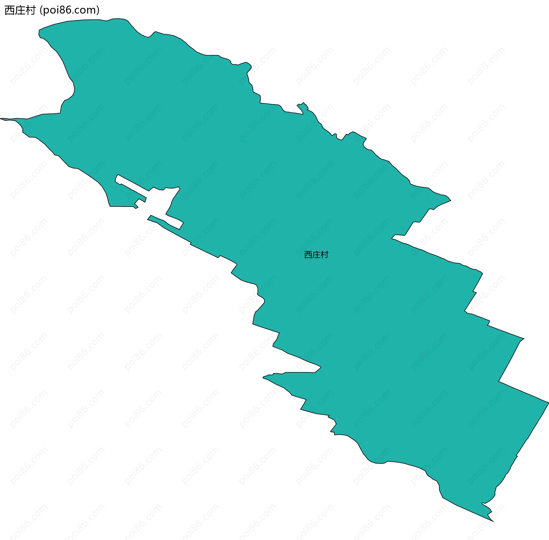 西庄村边界地图