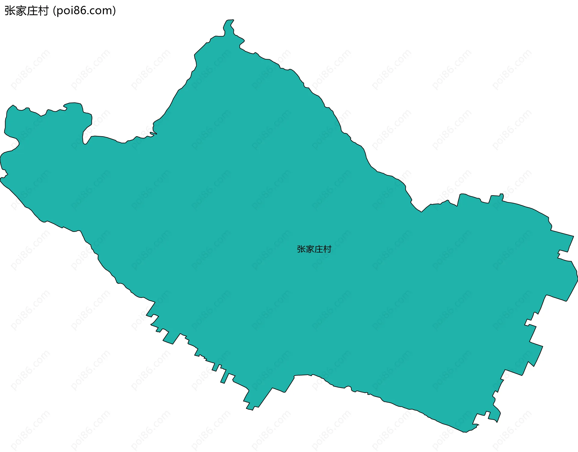 张家庄村边界地图