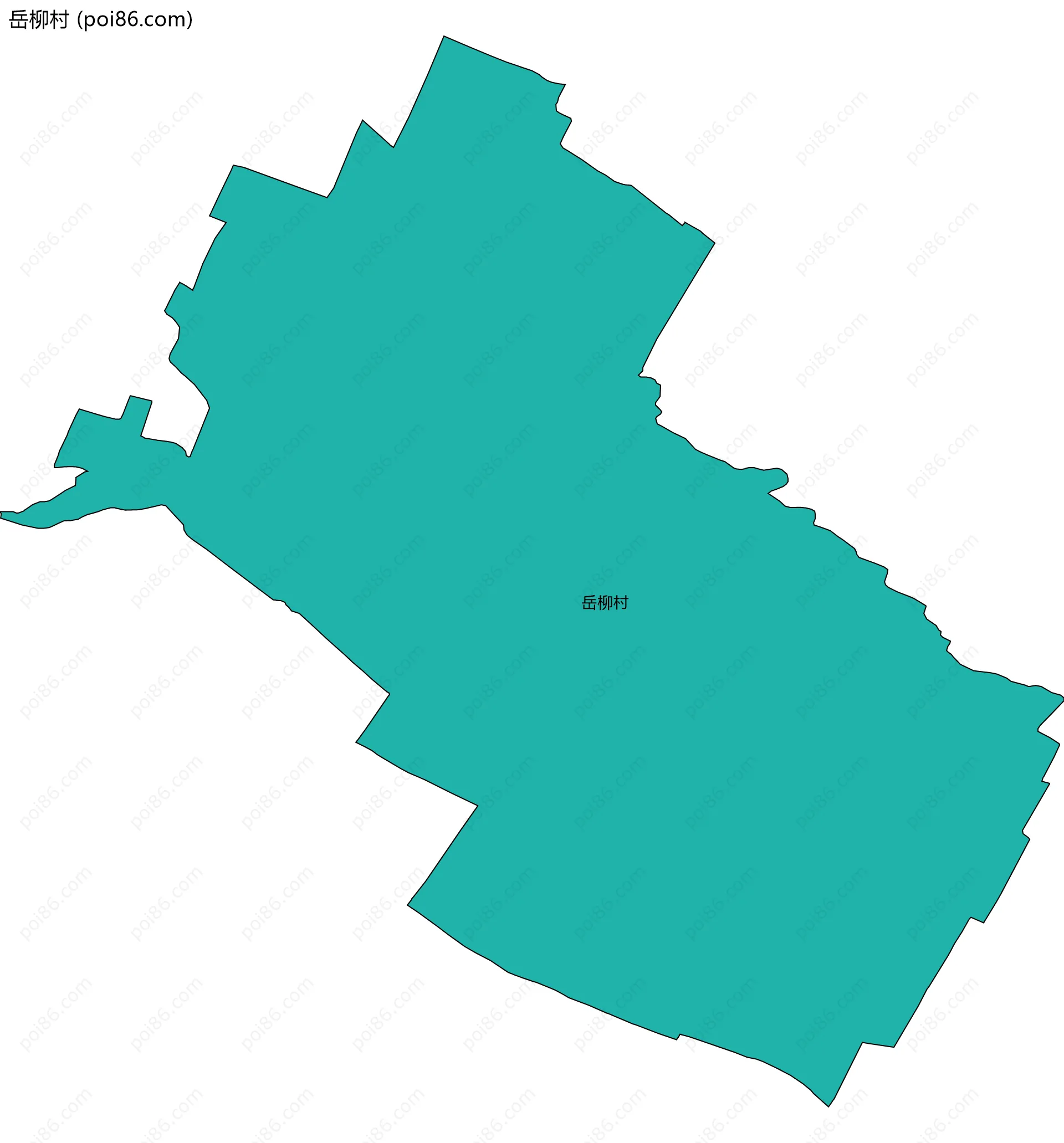 岳柳村边界地图