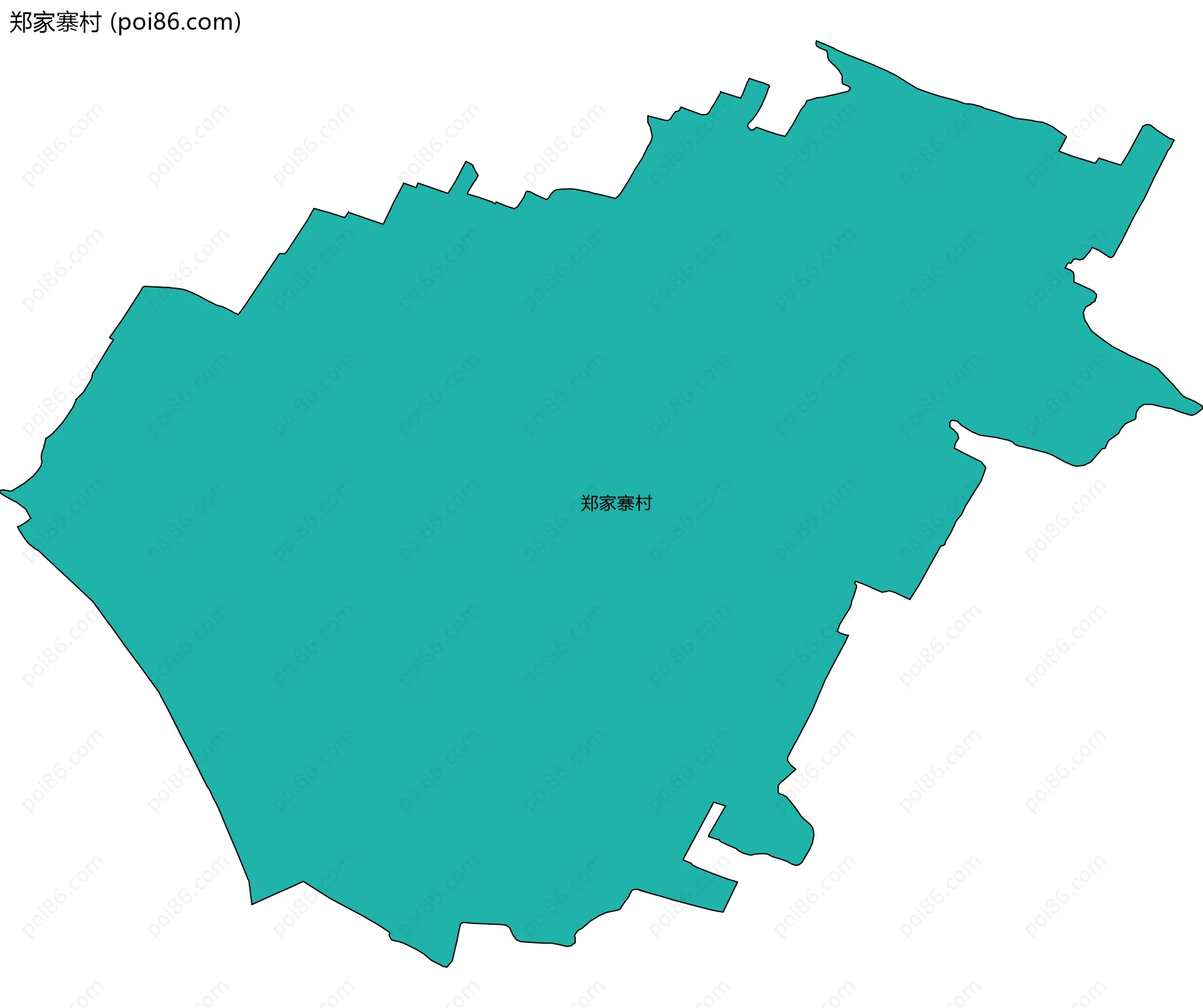 郑家寨村边界地图