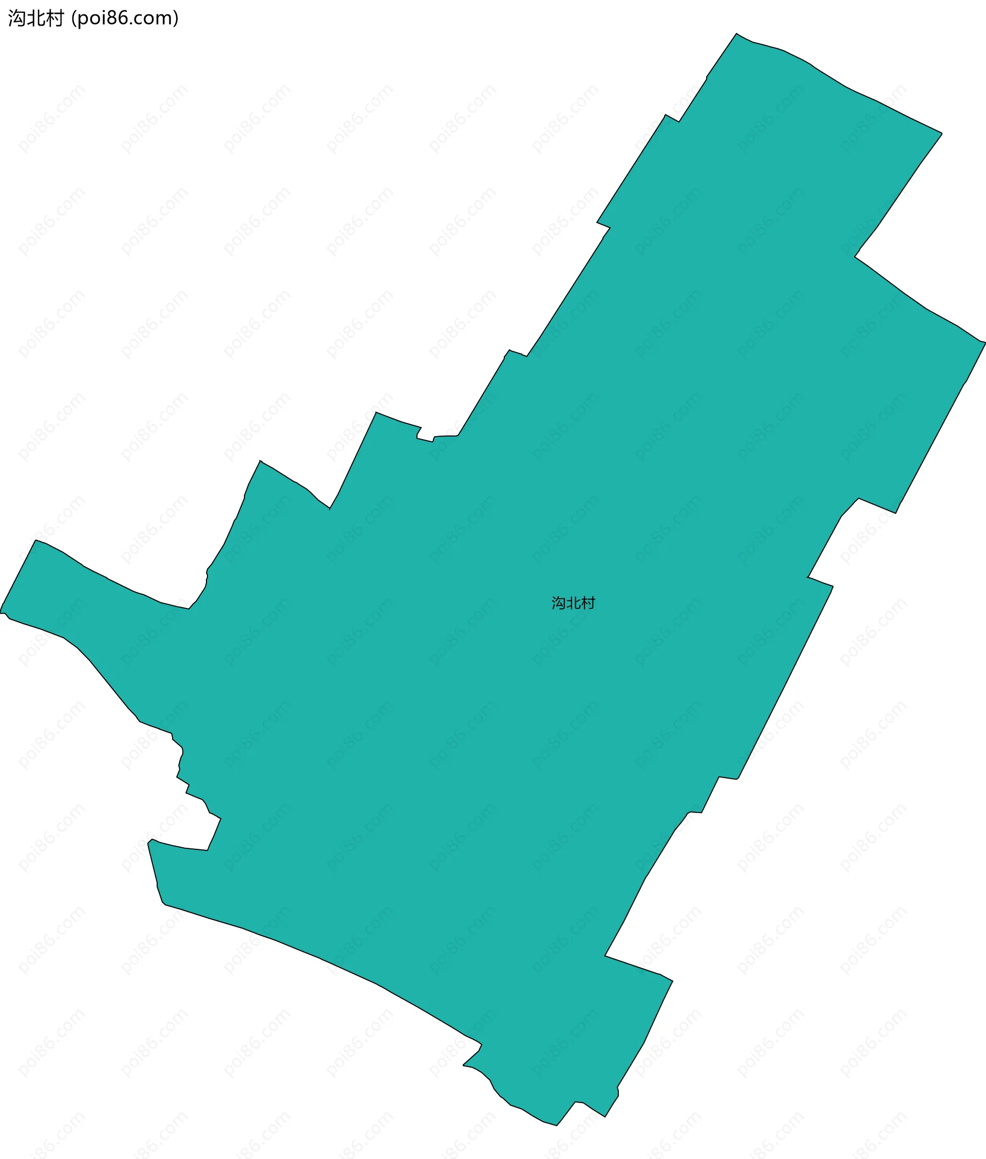 沟北村边界地图