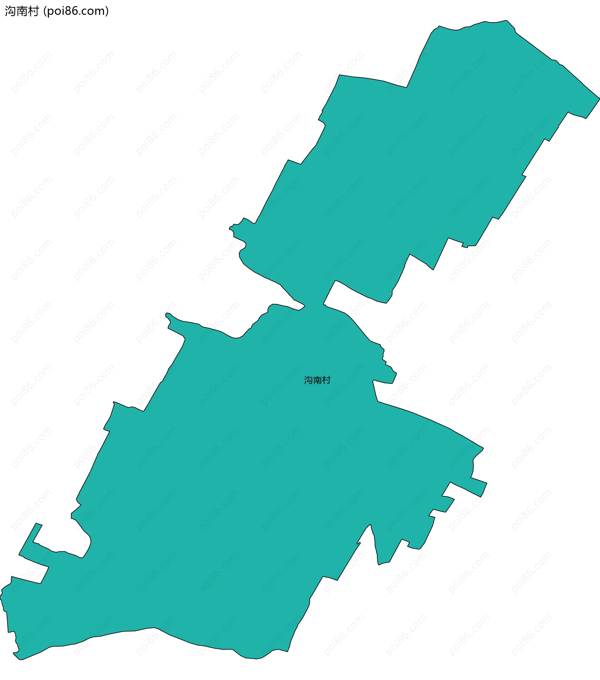 沟南村边界地图