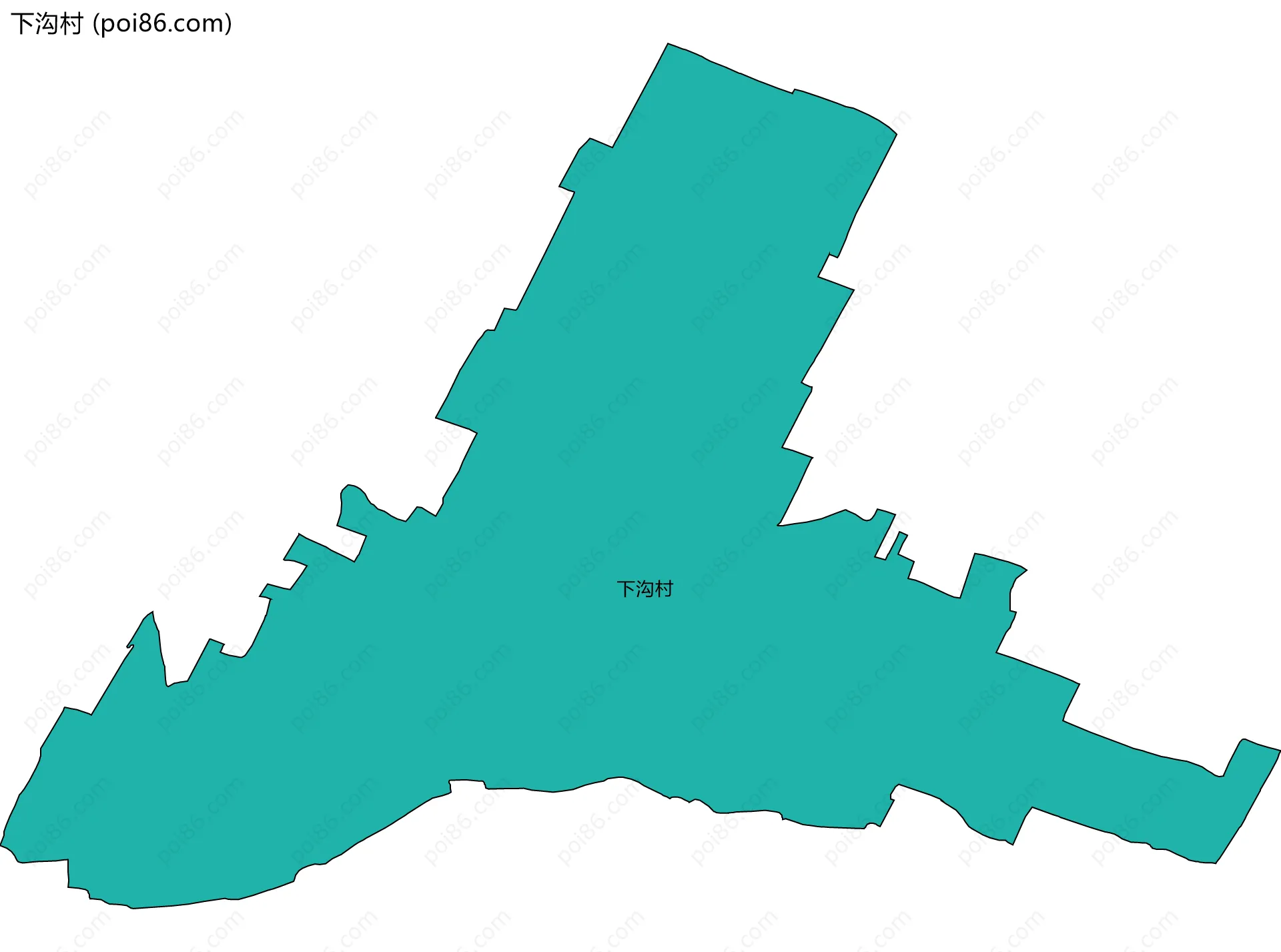 下沟村边界地图