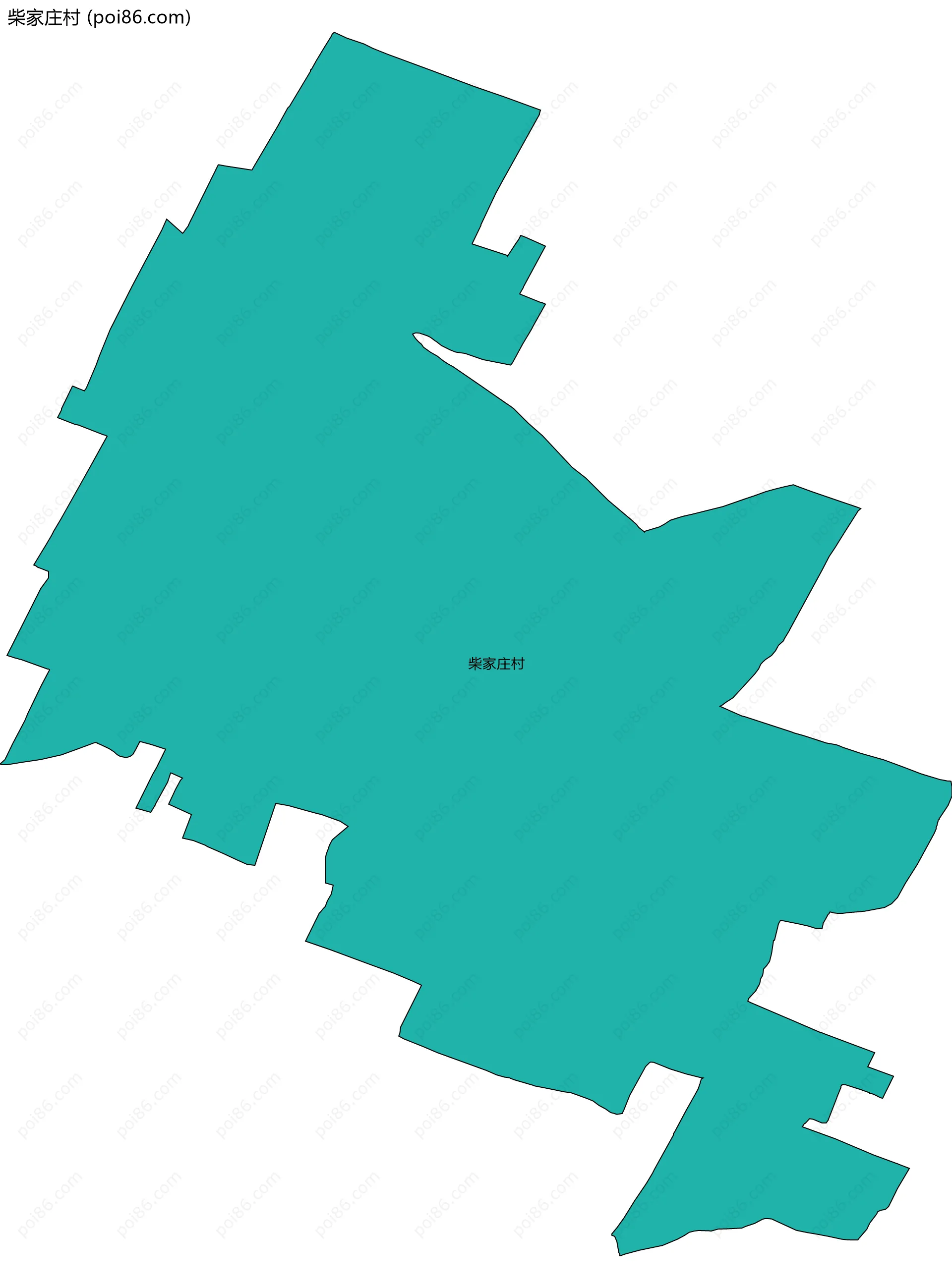 柴家庄村边界地图