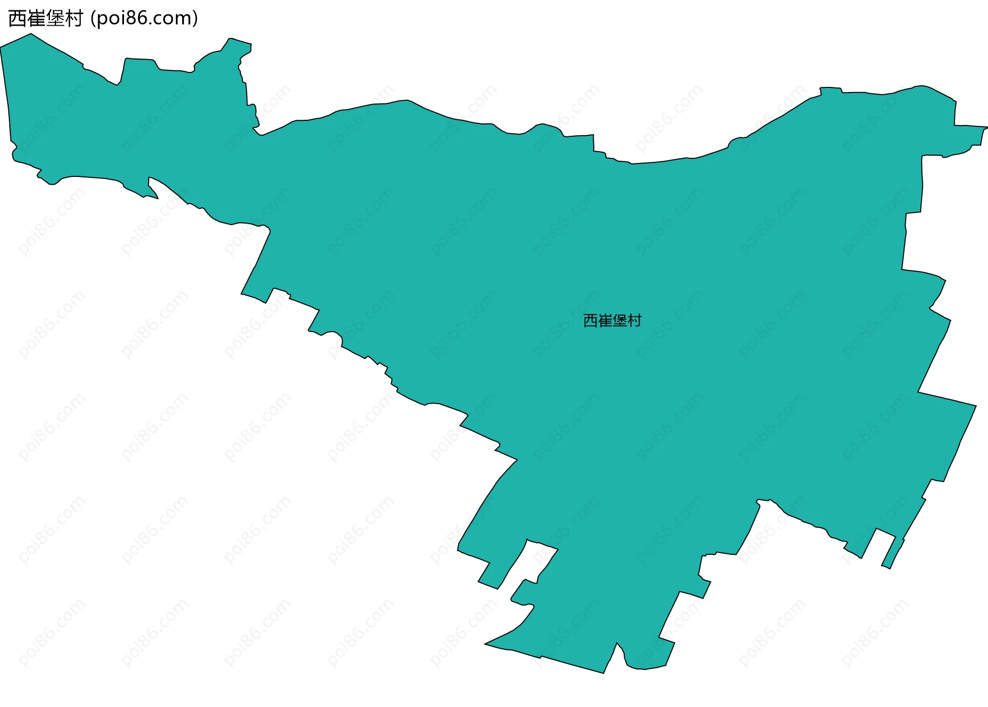 西崔堡村边界地图