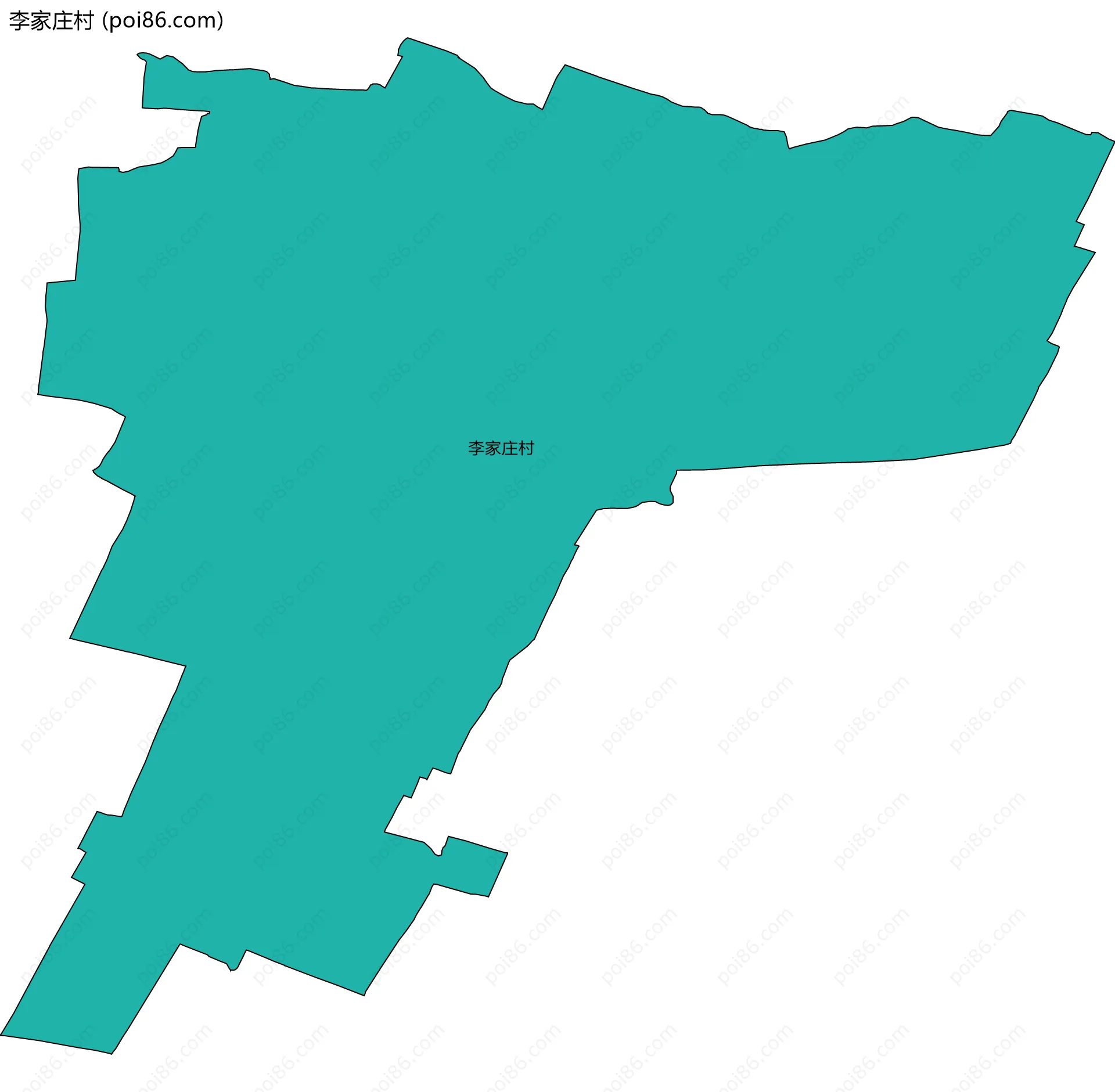 李家庄村边界地图