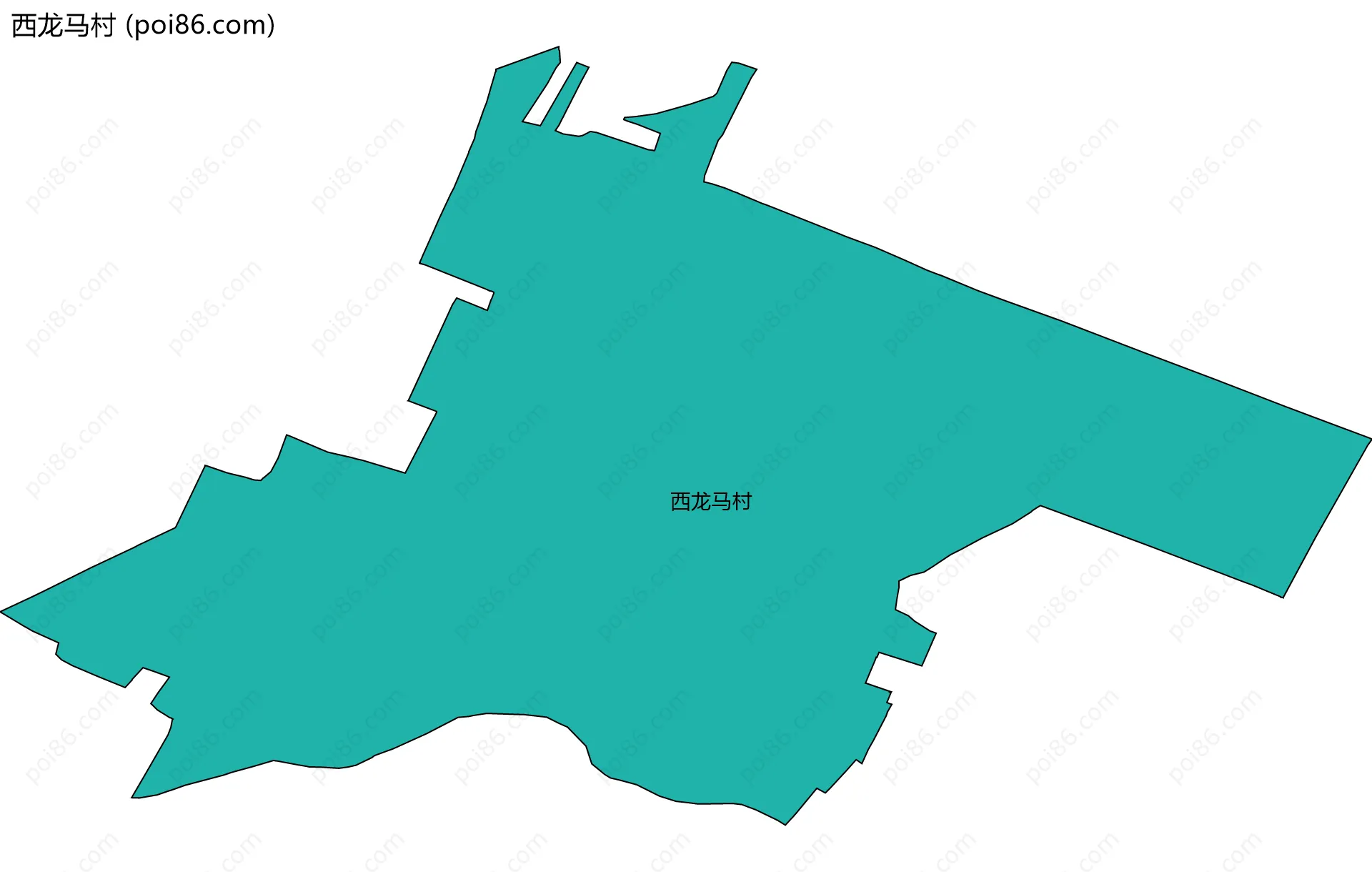 西龙马村边界地图