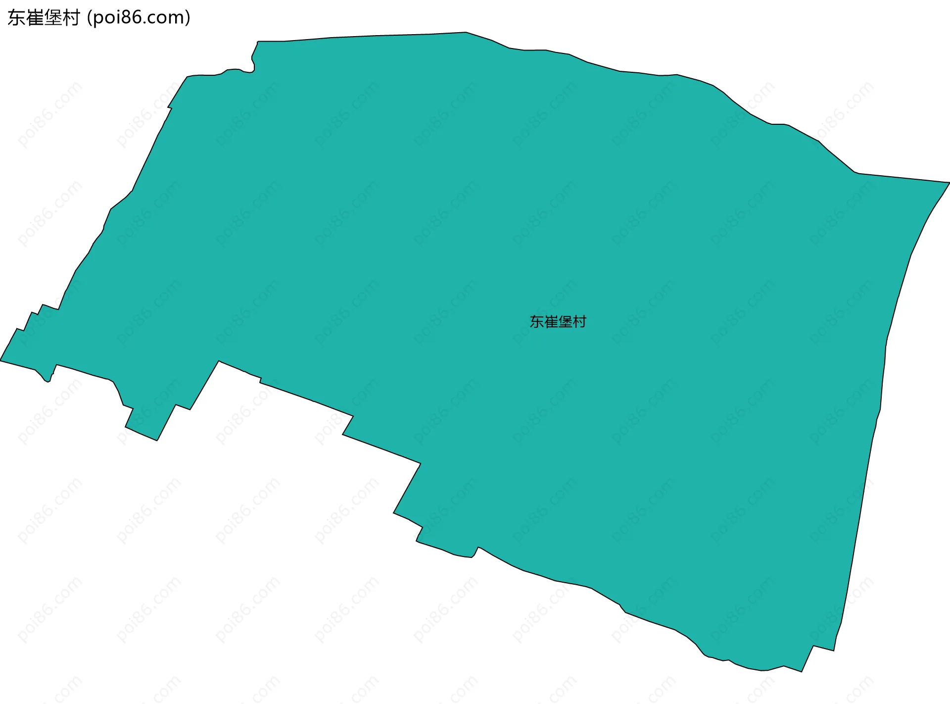 东崔堡村边界地图