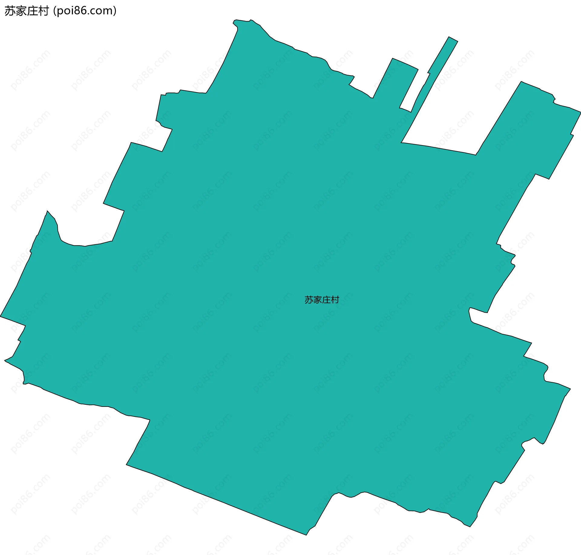 苏家庄村边界地图