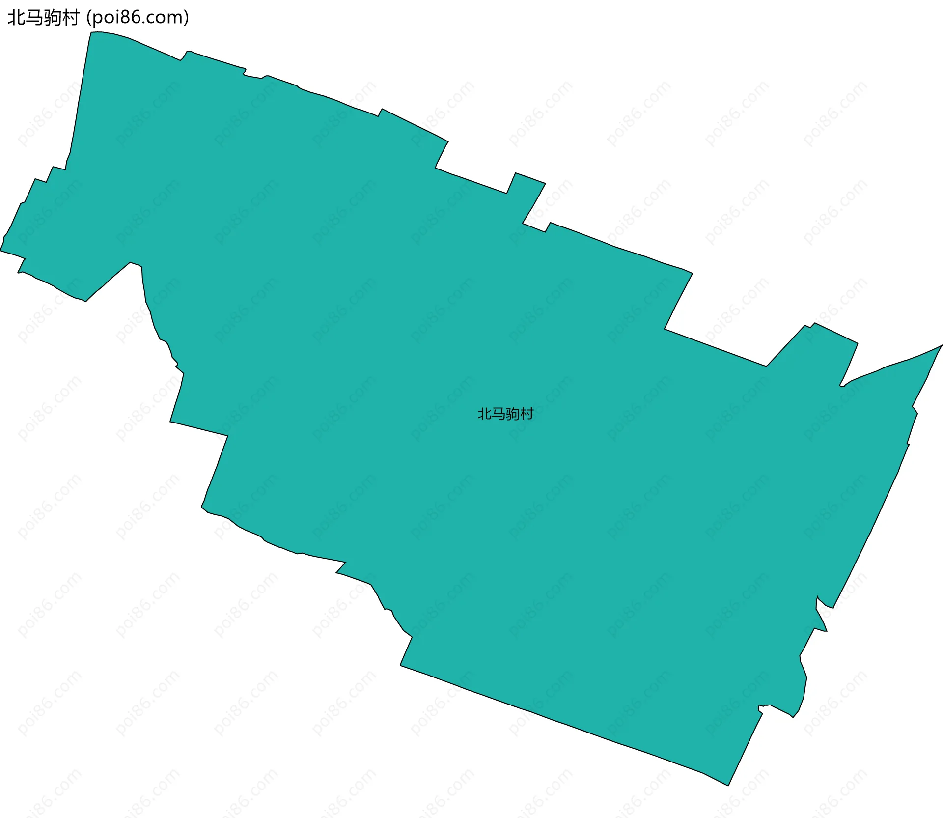 北马驹村边界地图