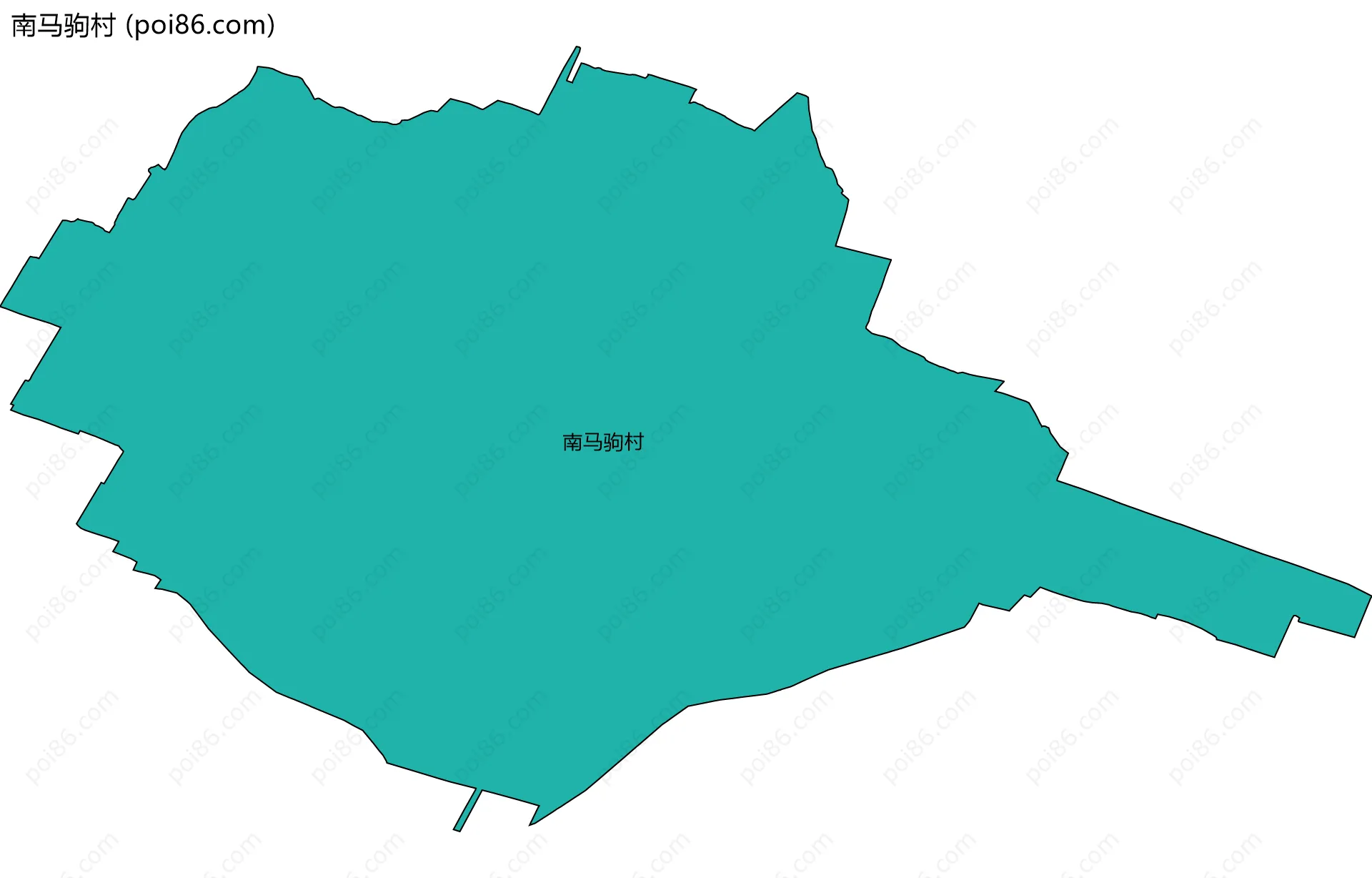 南马驹村边界地图