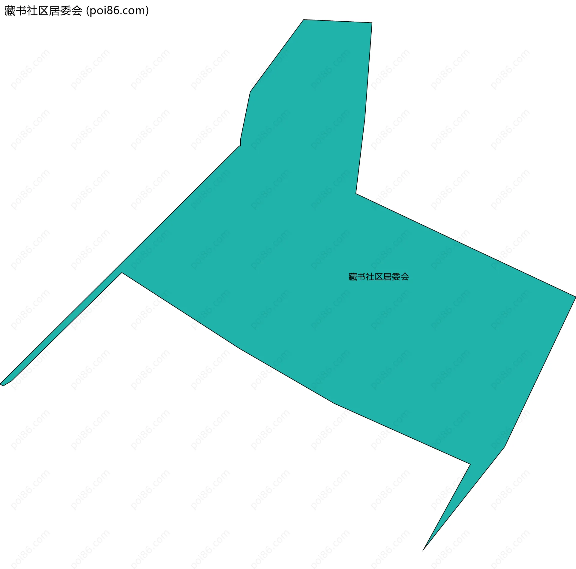 藏书社区居委会边界地图