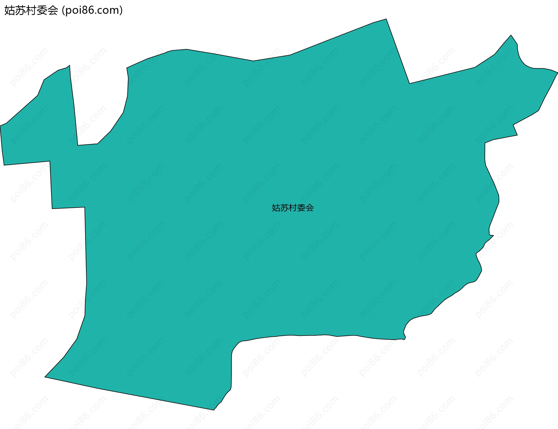 姑苏村委会边界地图