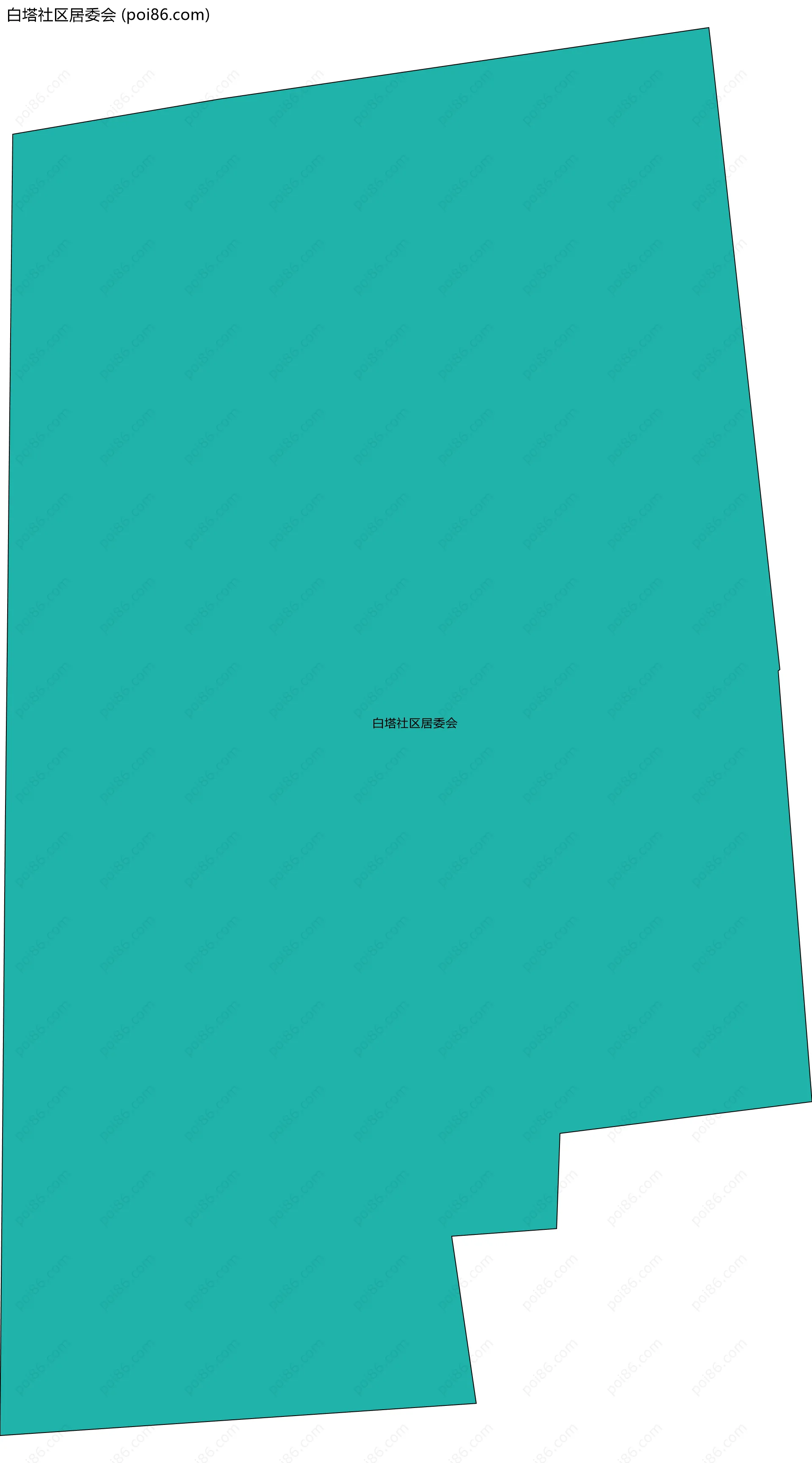 白塔社区居委会边界地图