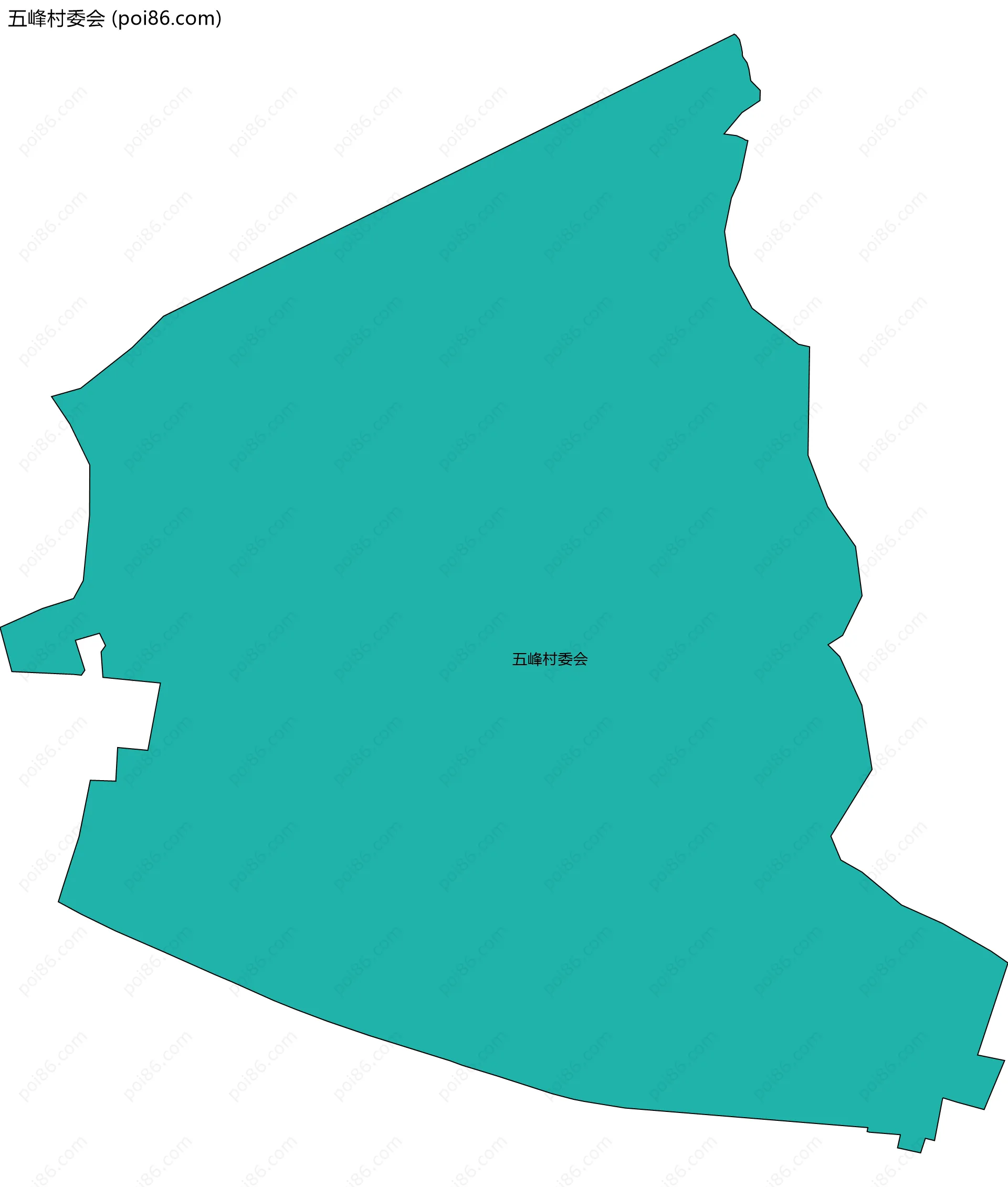 五峰村委会边界地图