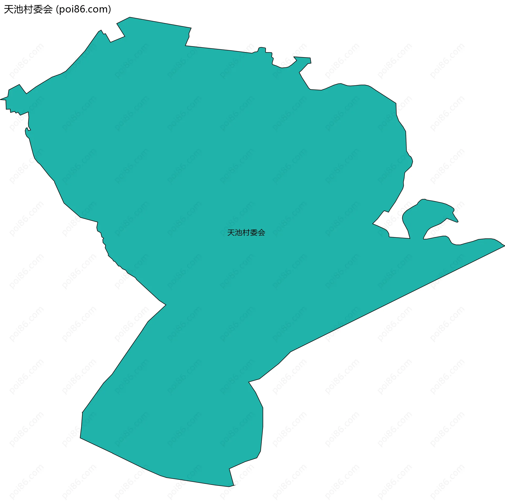 天池村委会边界地图